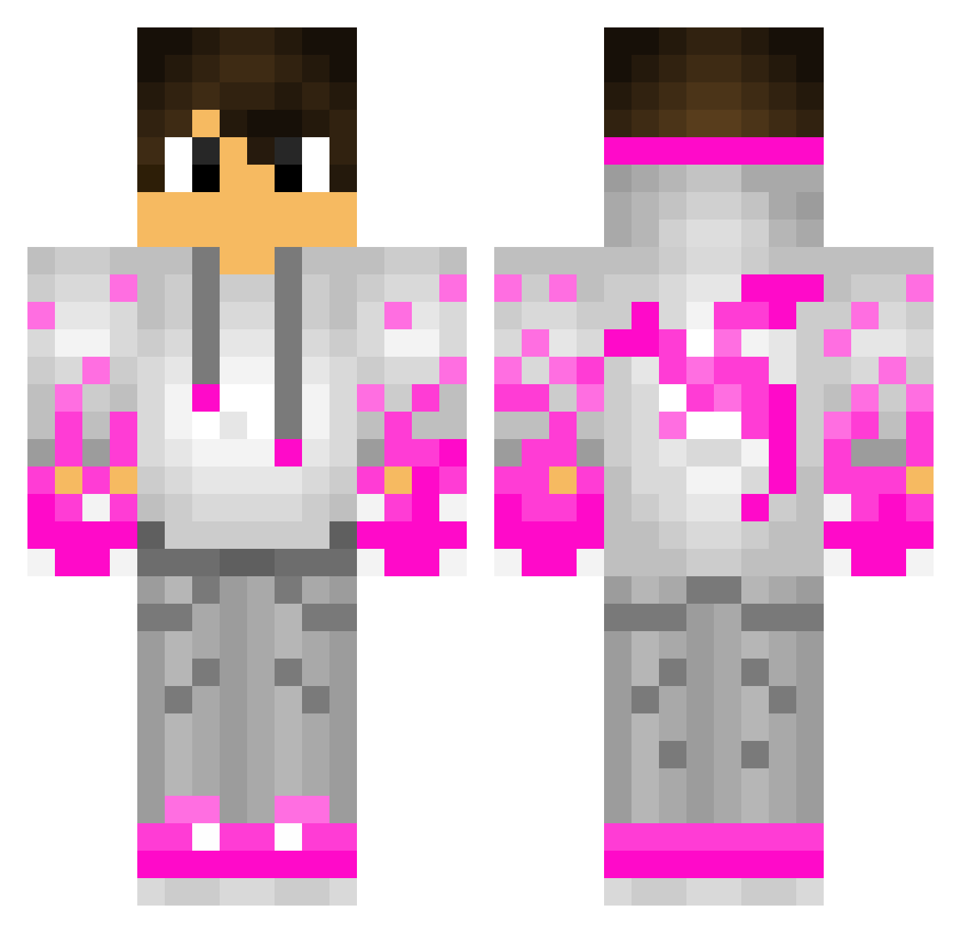RockiiTN Minecraft skin, front and back view