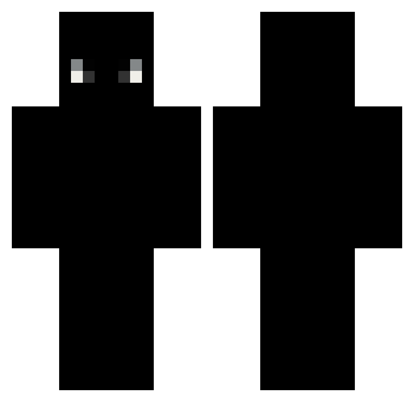 Anjed Minecraft skin, front and back view