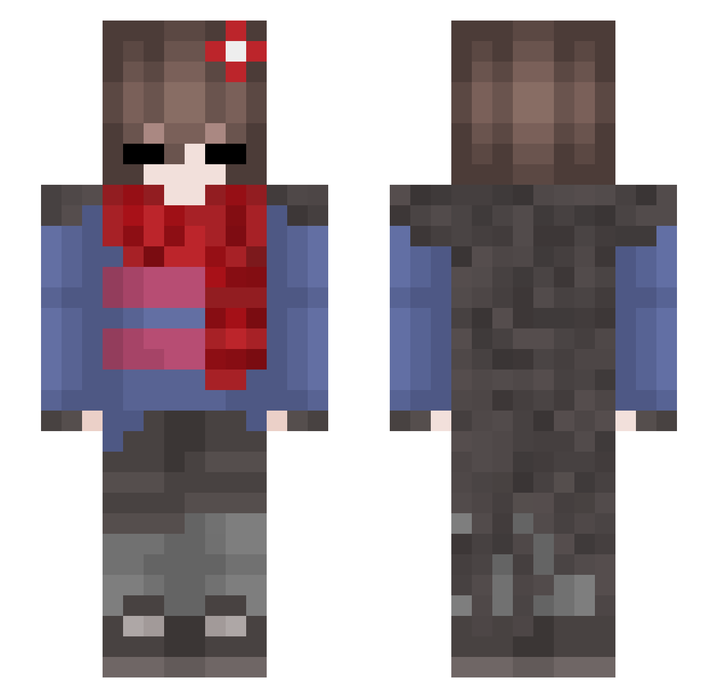 peridot_x05 Minecraft skin, front and back view