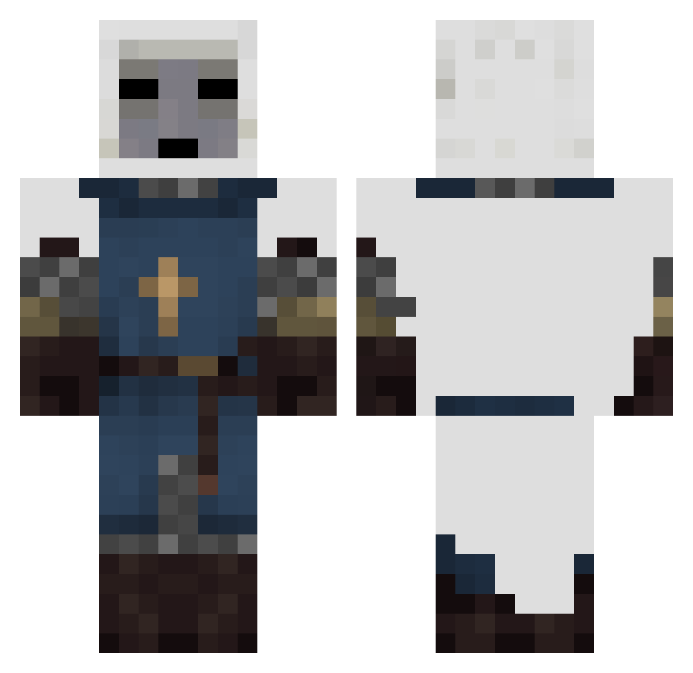 reakkk Minecraft skin, front and back view