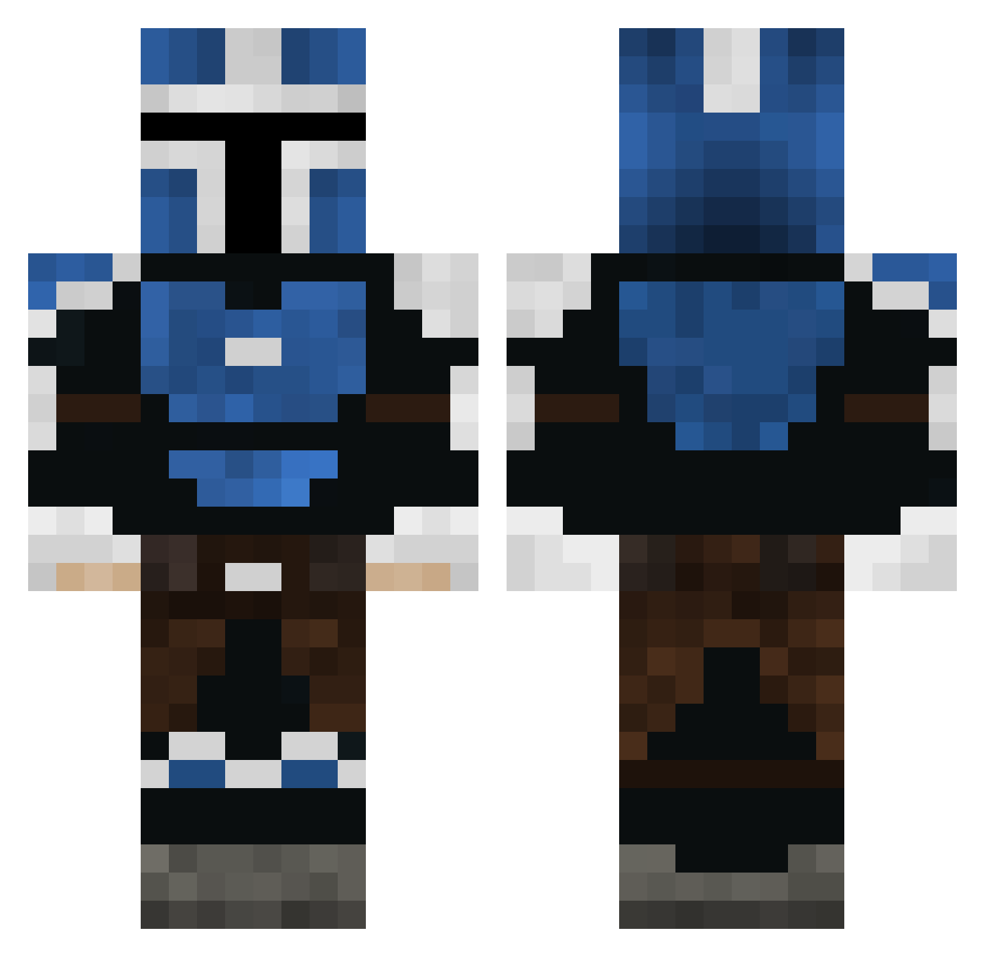 Tiuna Minecraft skin, front and back view