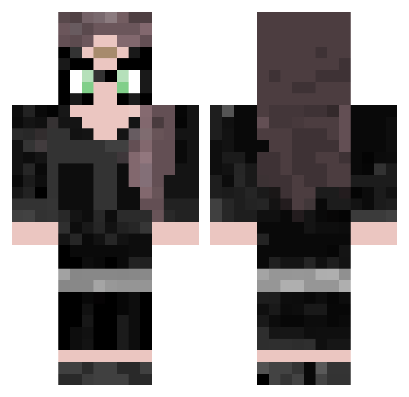 Zert3n Minecraft skin, front and back view