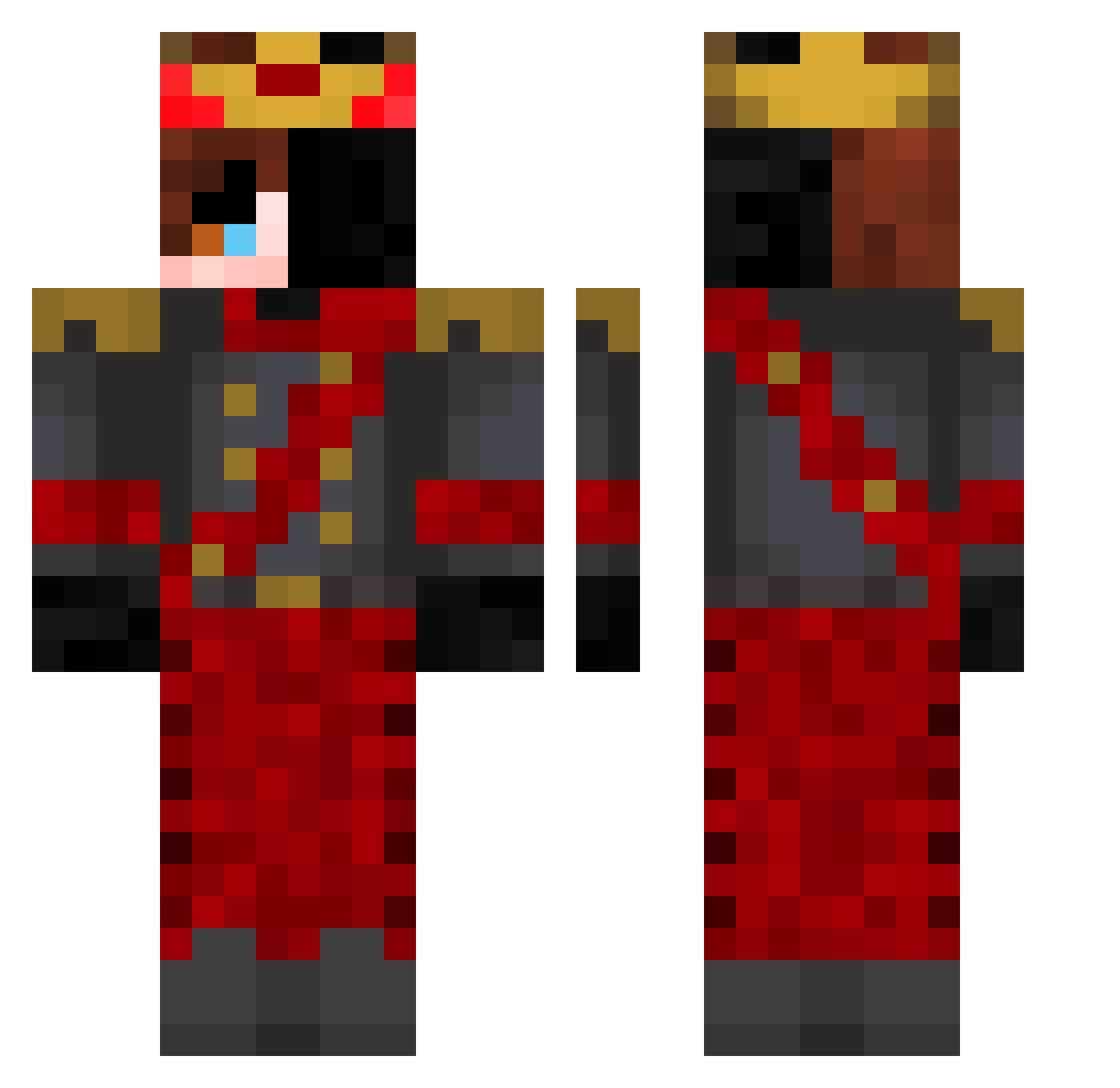 riler2506 Minecraft skin, front and back view