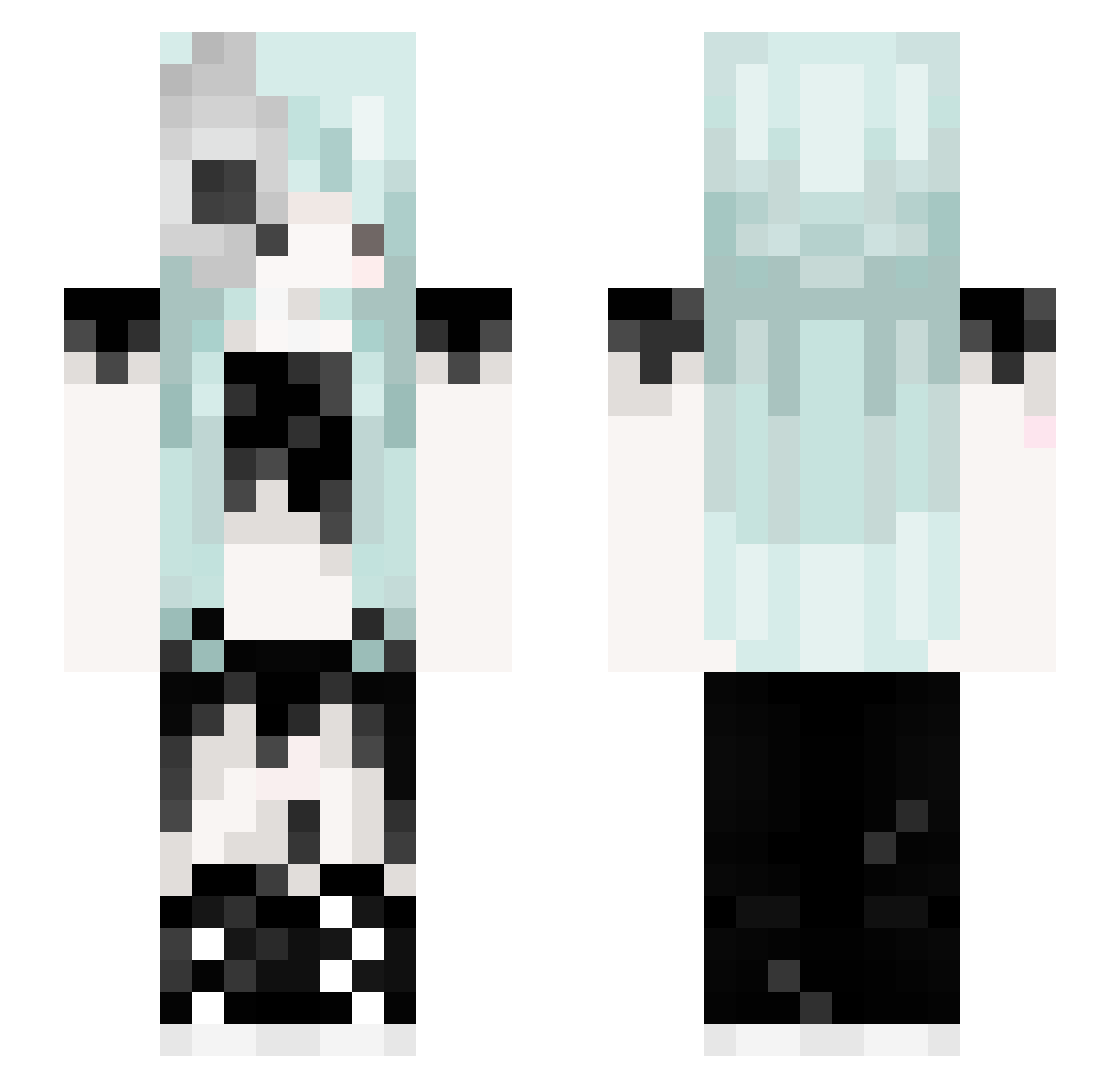 vyxx_x Minecraft skin, front and back view