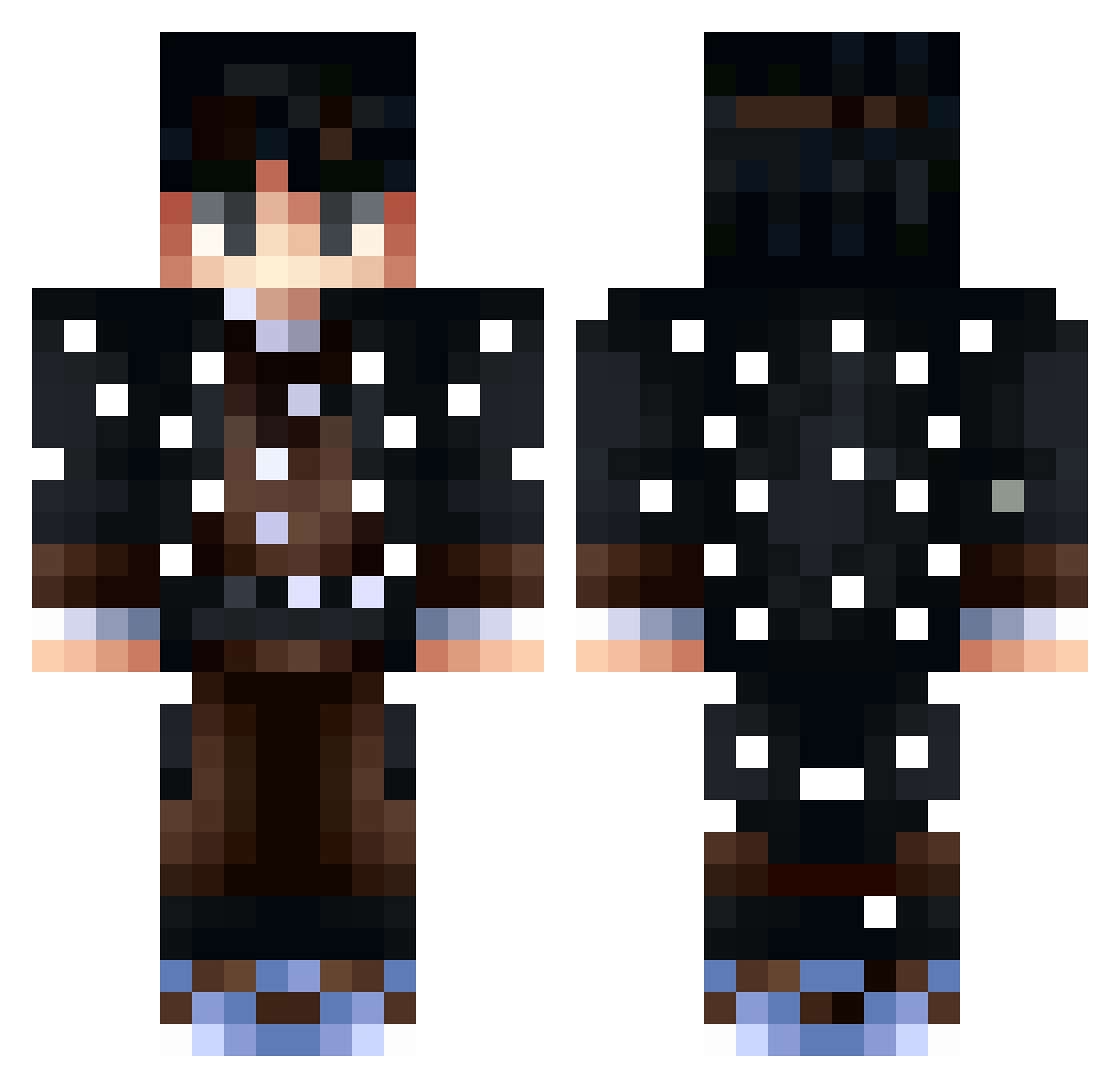 Dalmatians Minecraft skin, front and back view