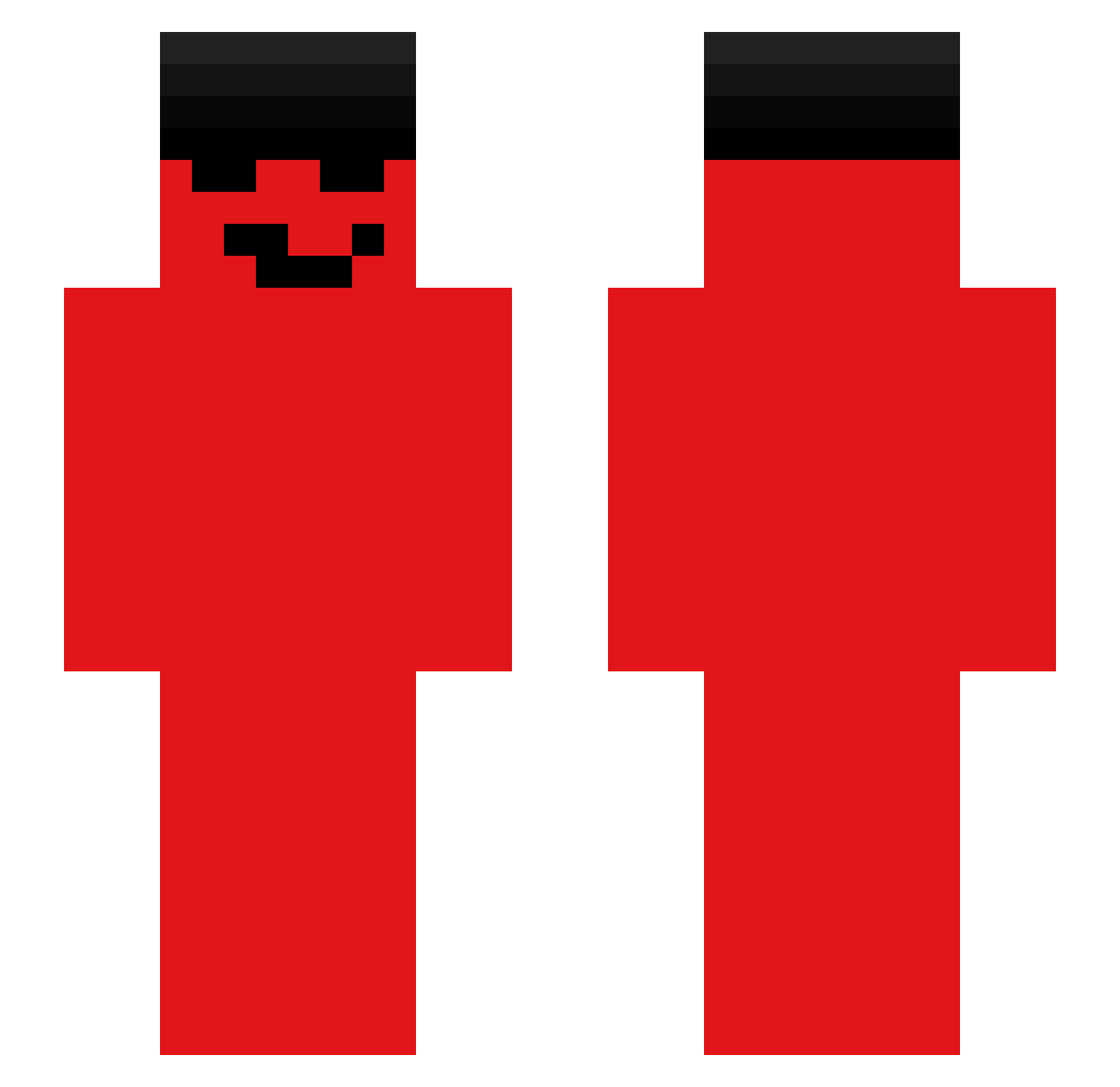 uknyx Minecraft skin, front and back view
