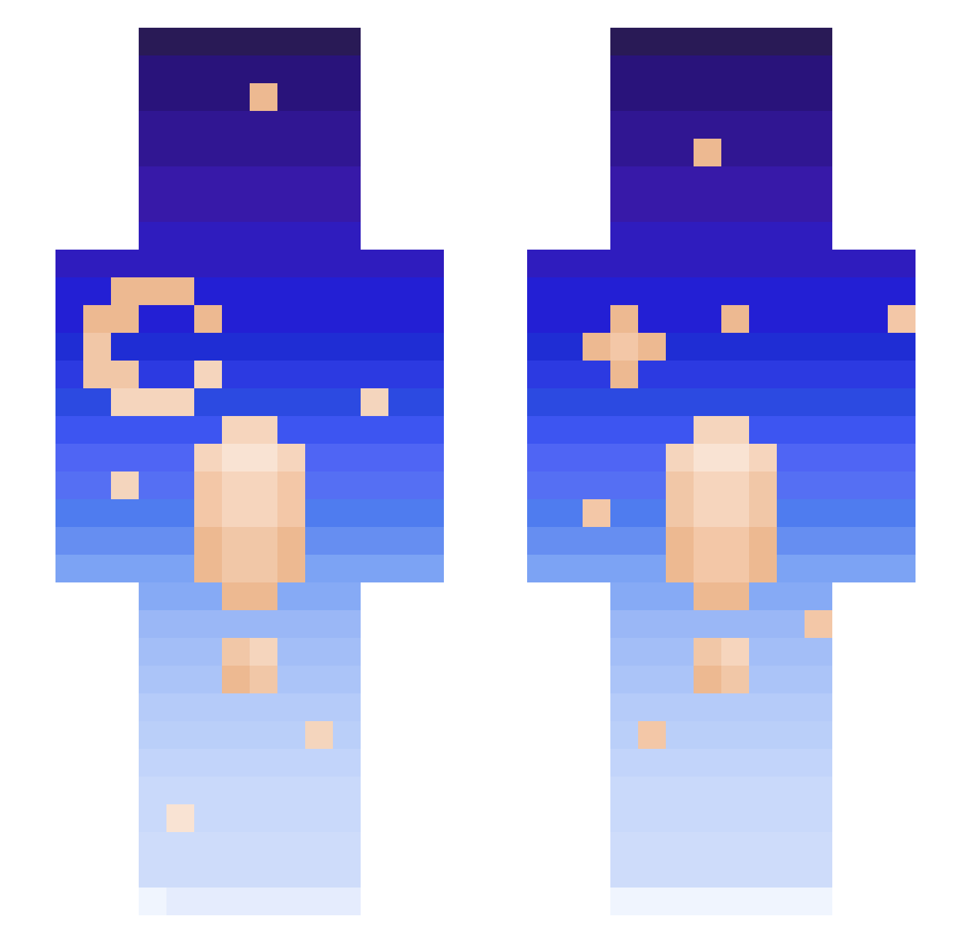 rhxmoha Minecraft skin, front and back view