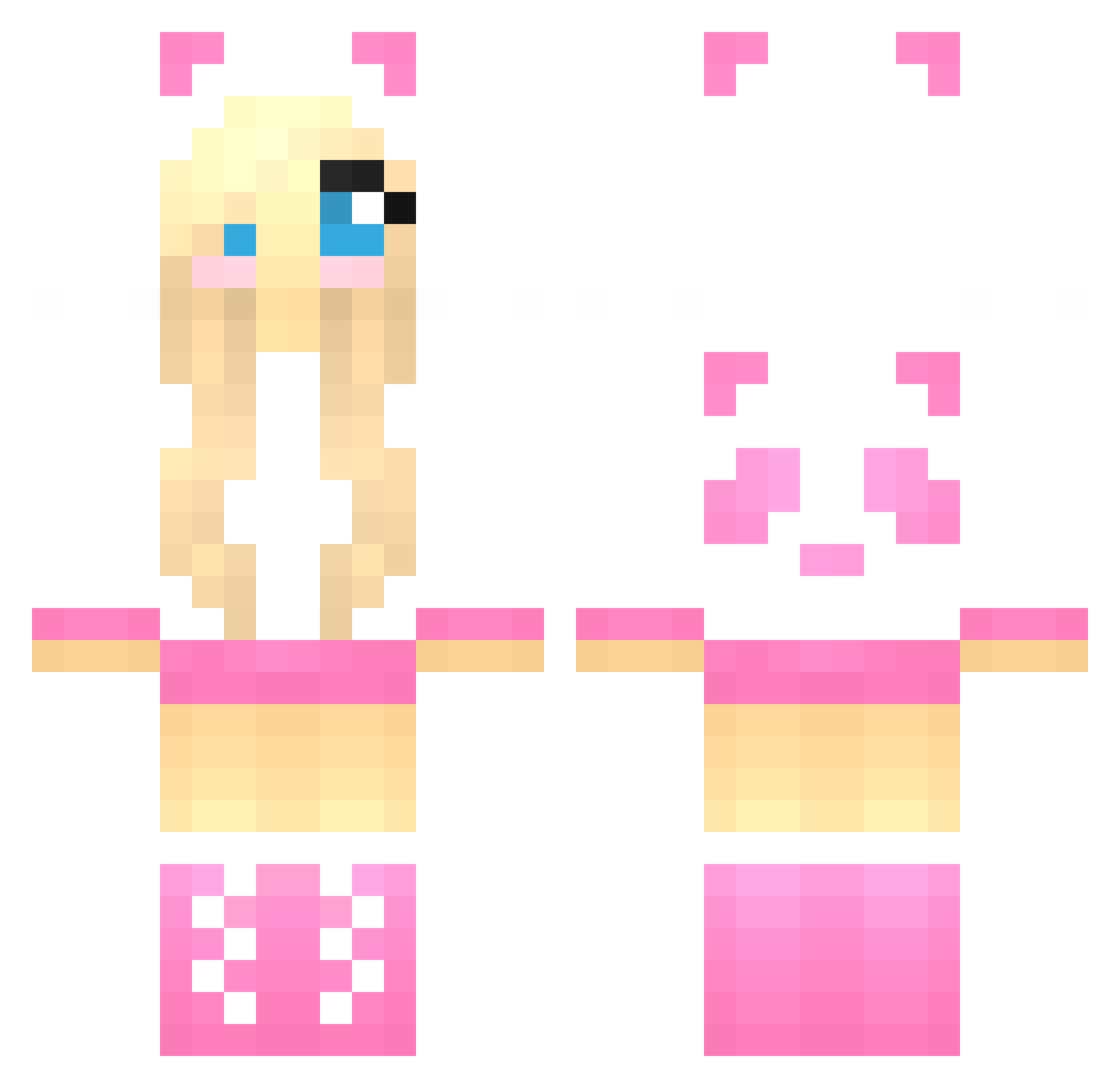 regeL Minecraft skin, front and back view