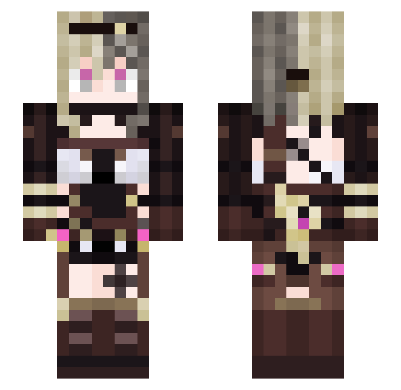 DOOMEternal0 Minecraft skin, front and back view
