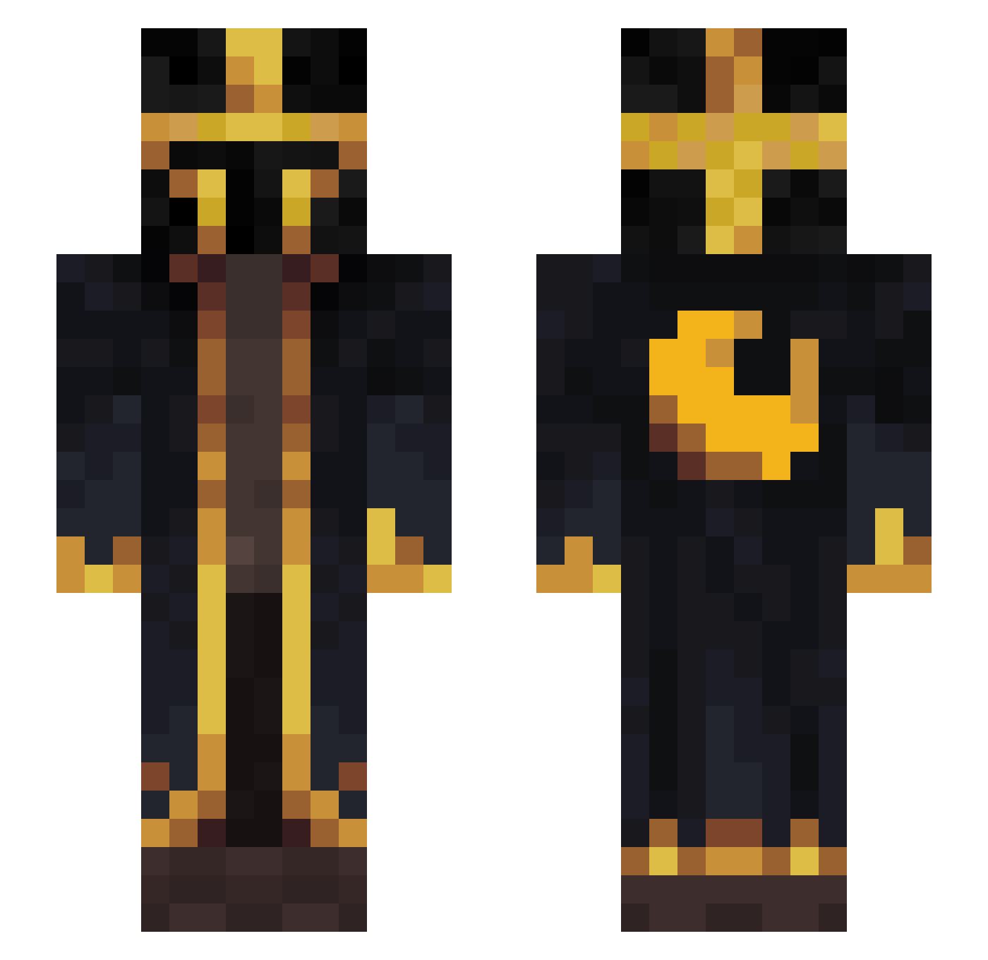 JZYMC Minecraft skin, front and back view