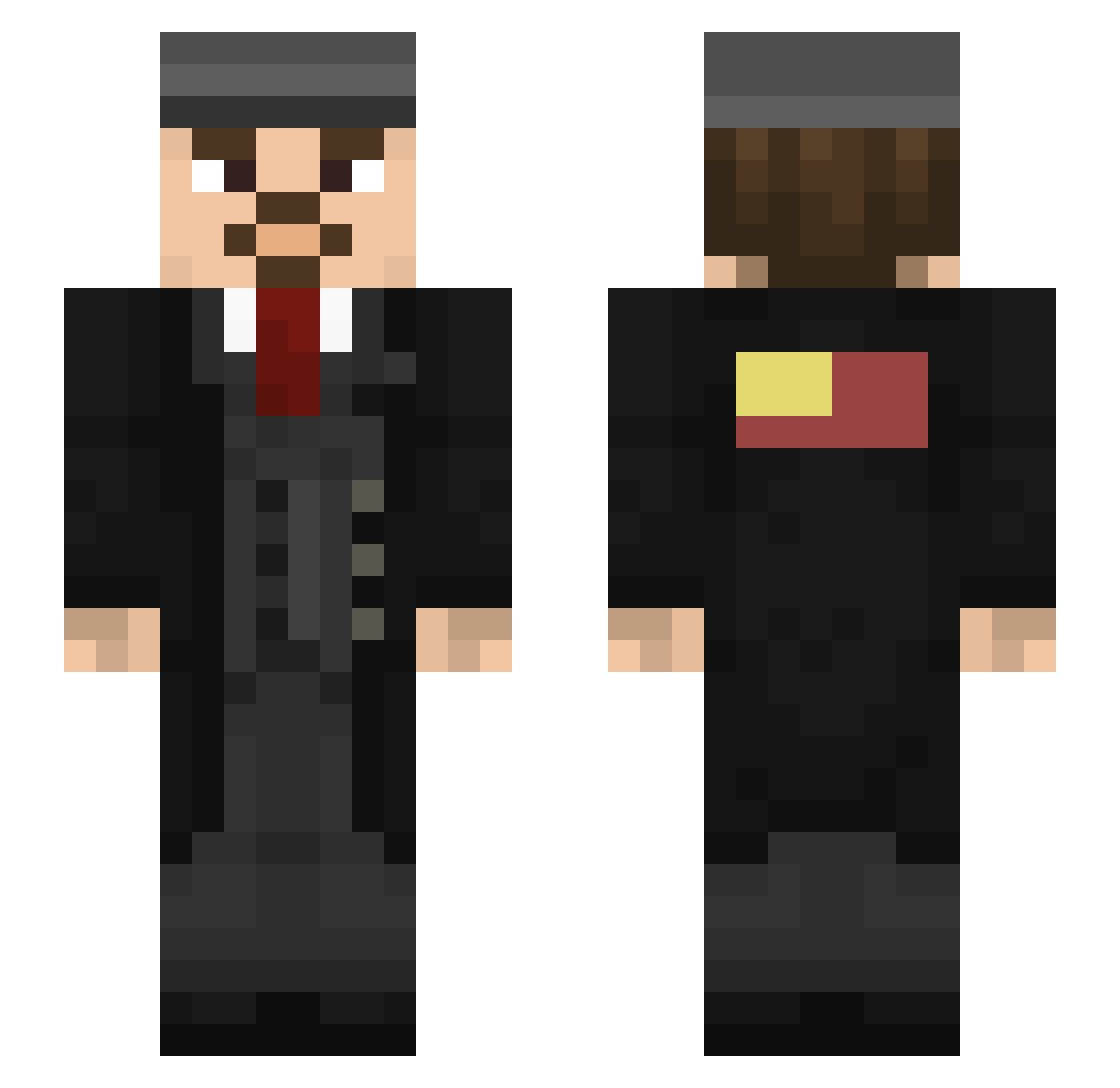 Speedybolt24 Minecraft skin, front and back view