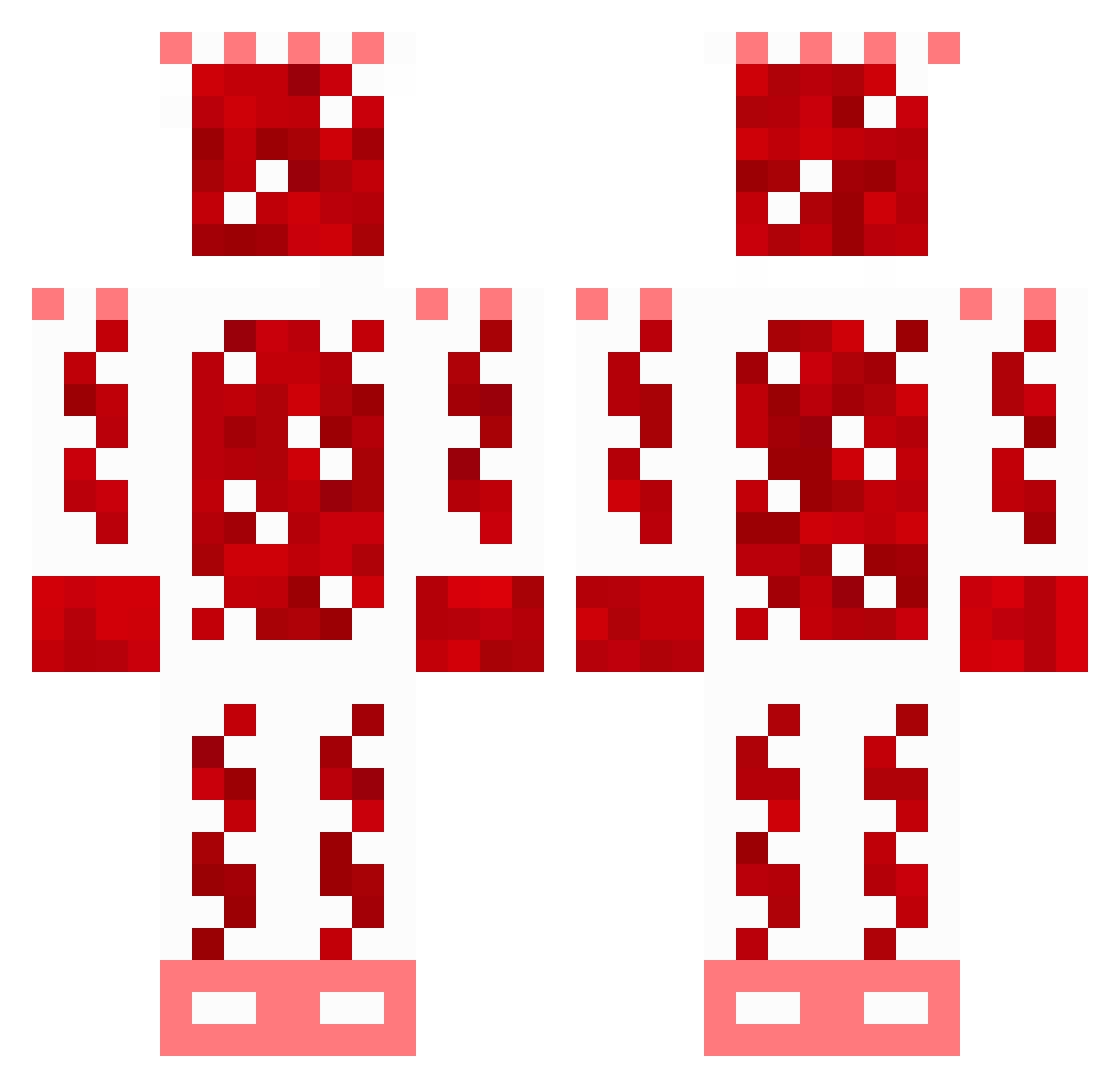 Donutlord777 Minecraft skin, front and back view