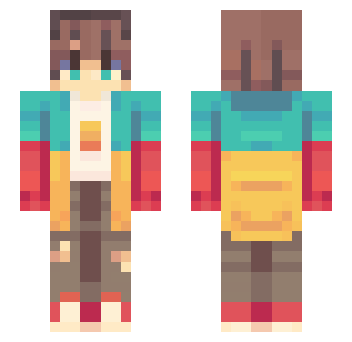 CaFe2n_ Minecraft skin, front and back view