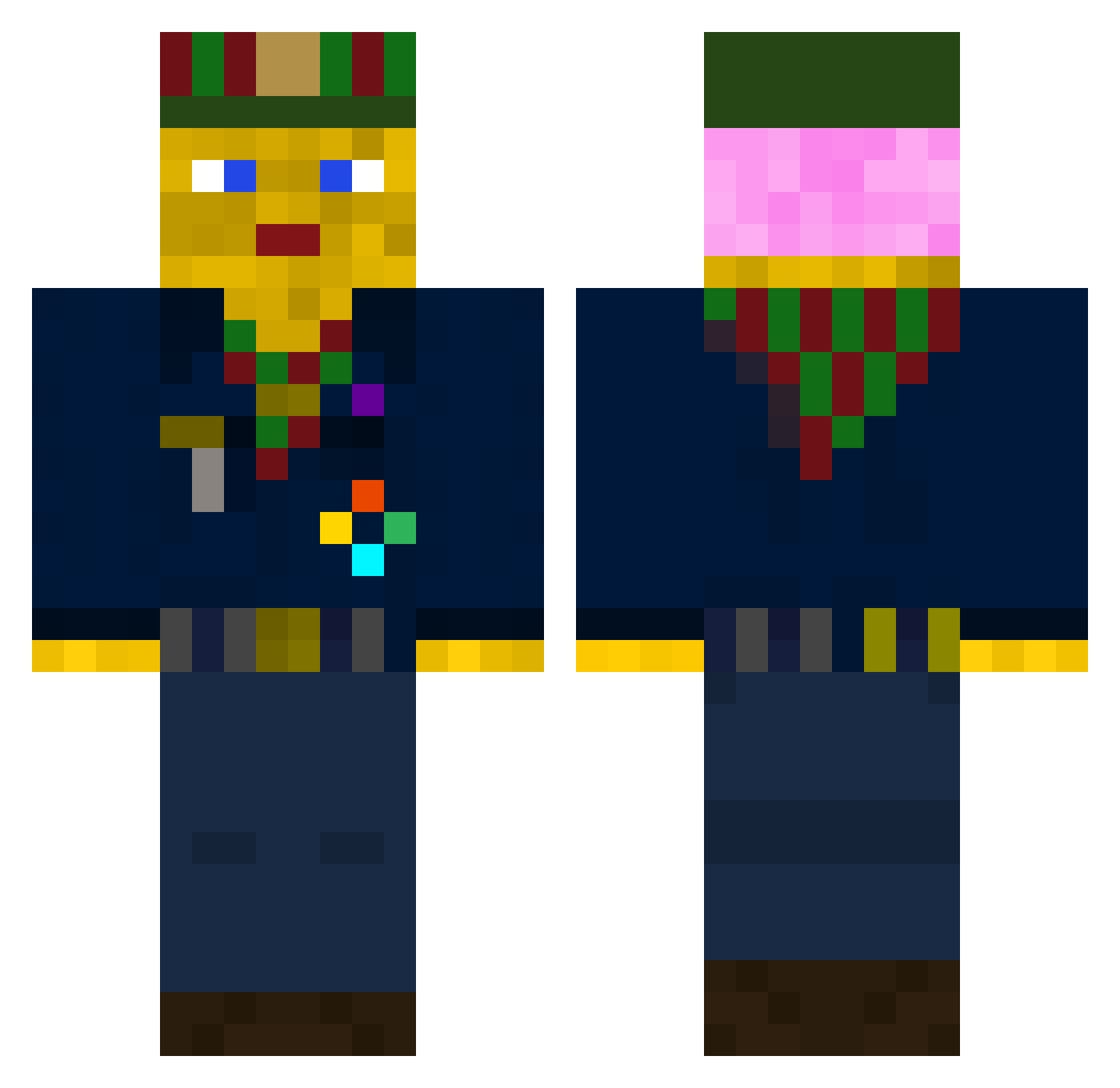 Webelos Minecraft skin, front and back view