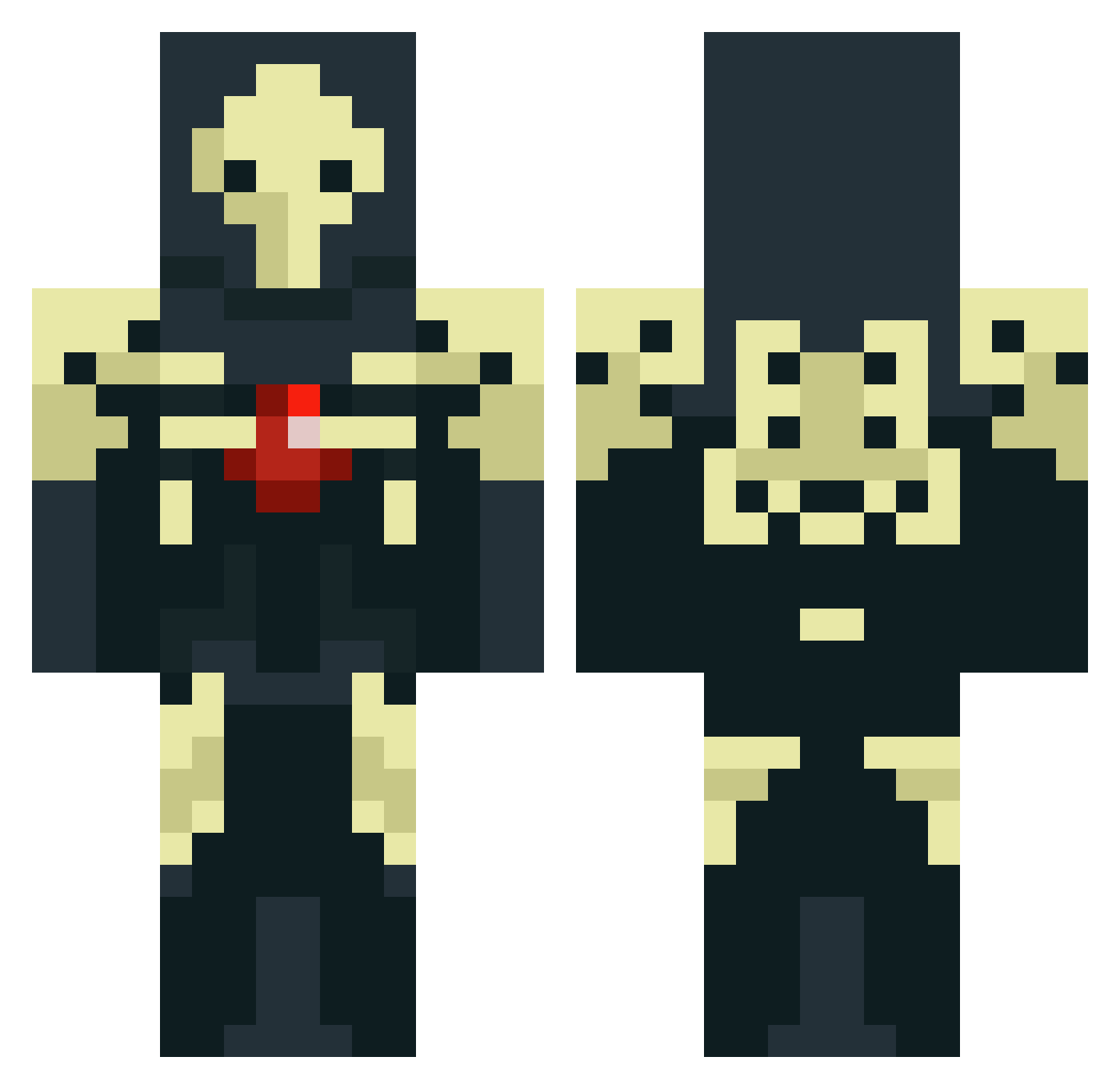 P1NDi Minecraft skin, front and back view