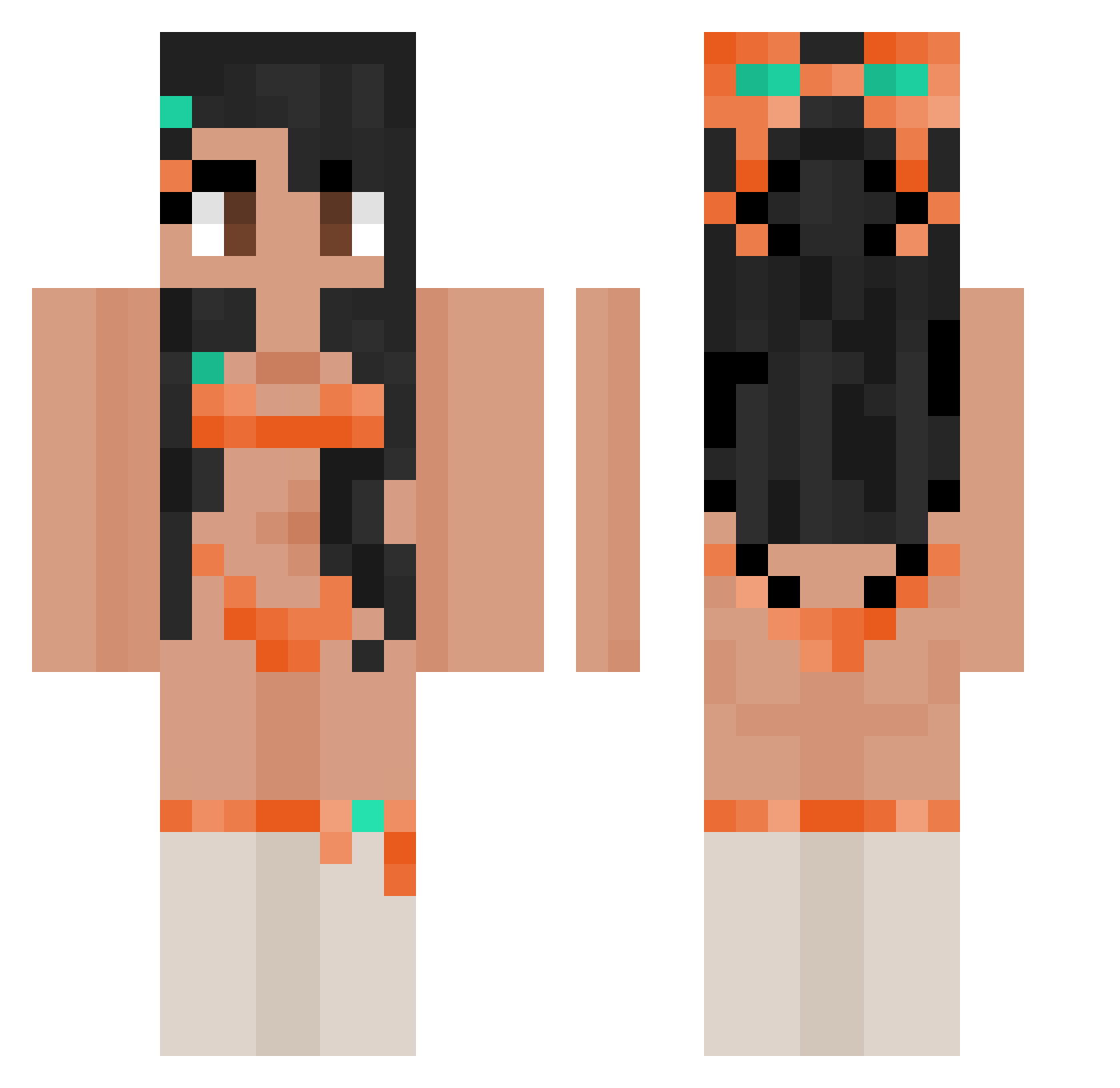 TheBigPickle63 Minecraft skin, front and back view
