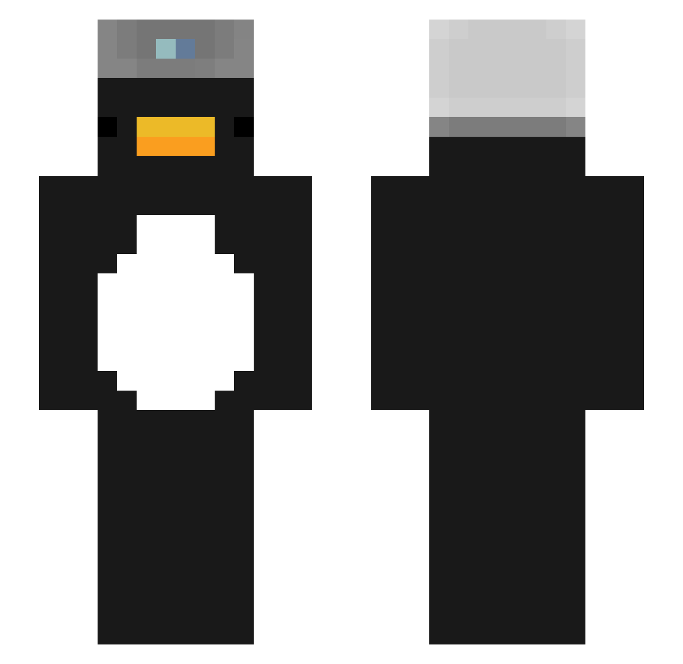 McFly85 Minecraft skin, front and back view