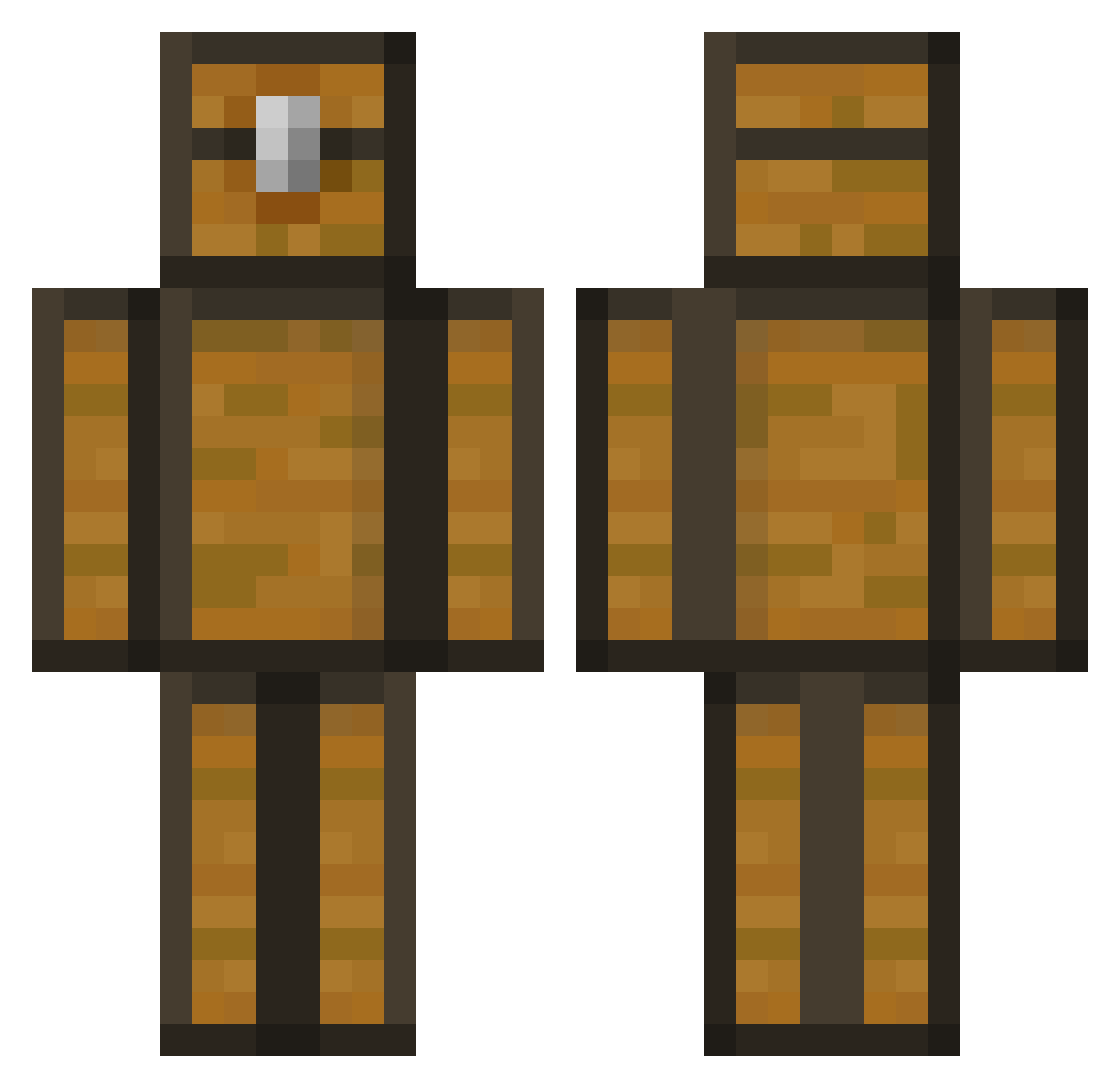 Spavlier Minecraft skin, front and back view