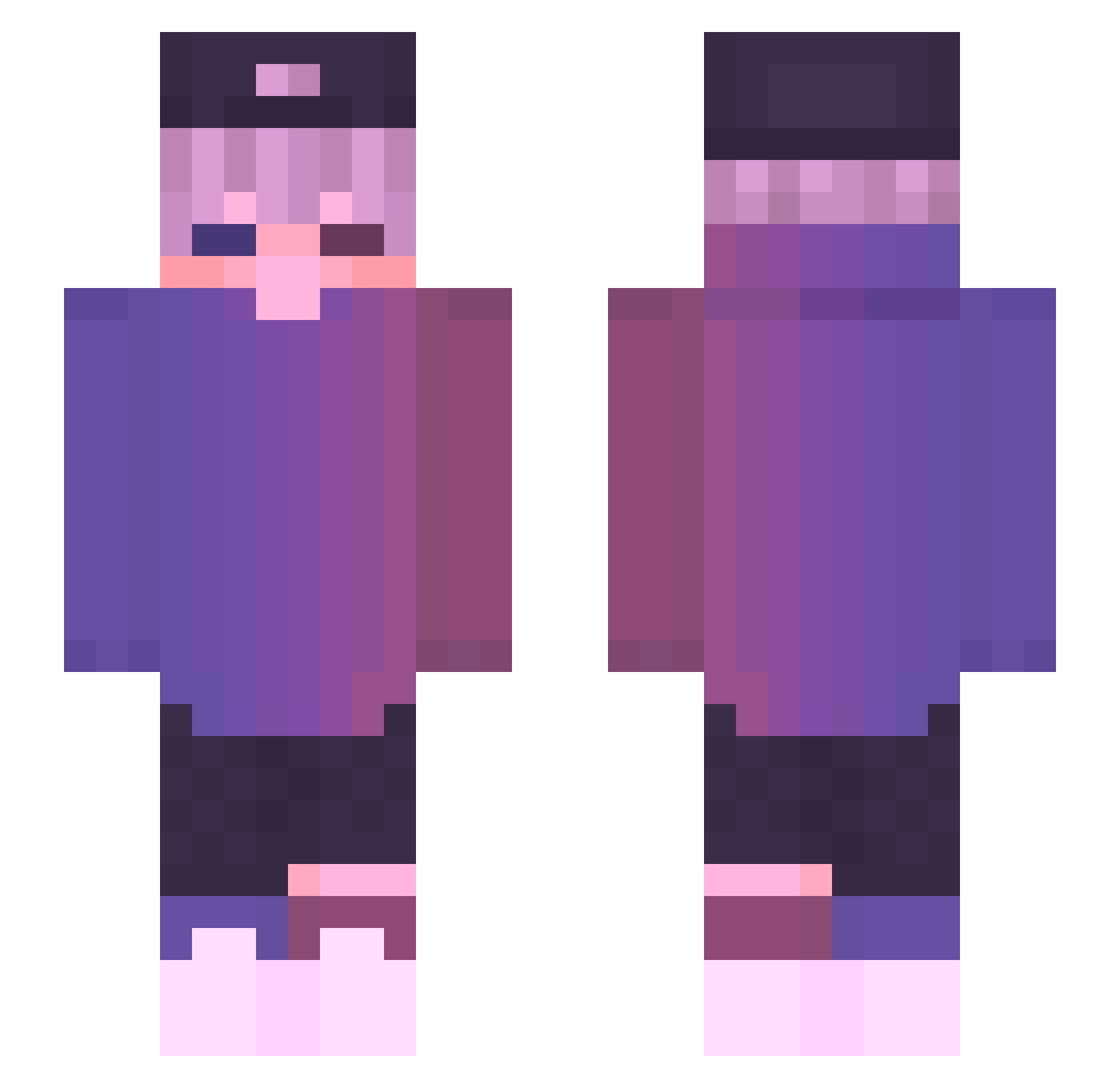 xvK3jz0 Minecraft skin, front and back view
