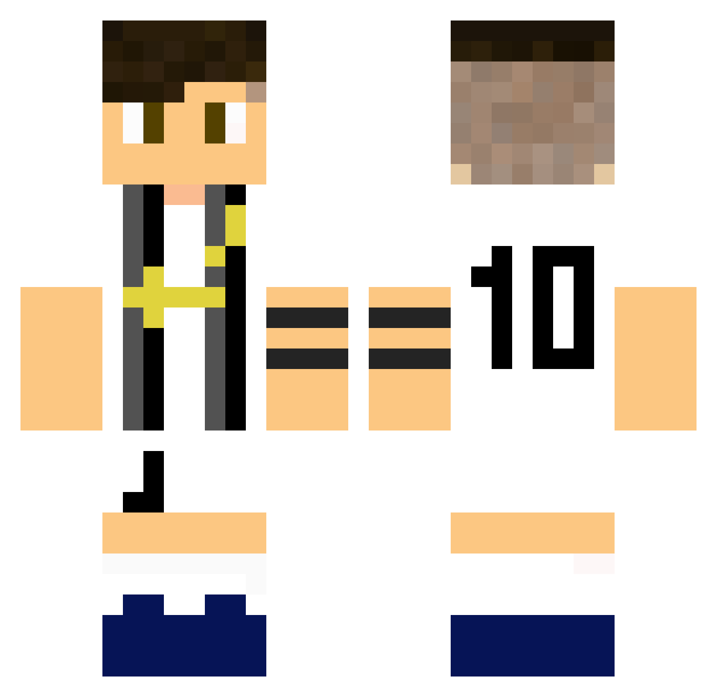 Daniib_ Minecraft skin, front and back view
