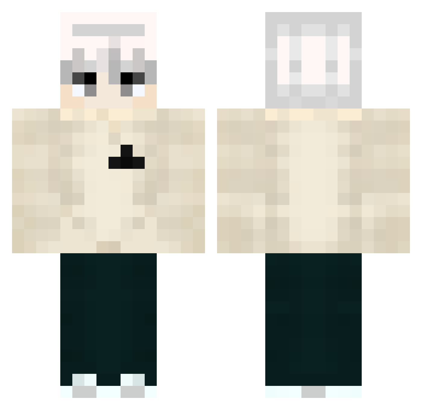 ZabaPrince Minecraft skin, front and back view