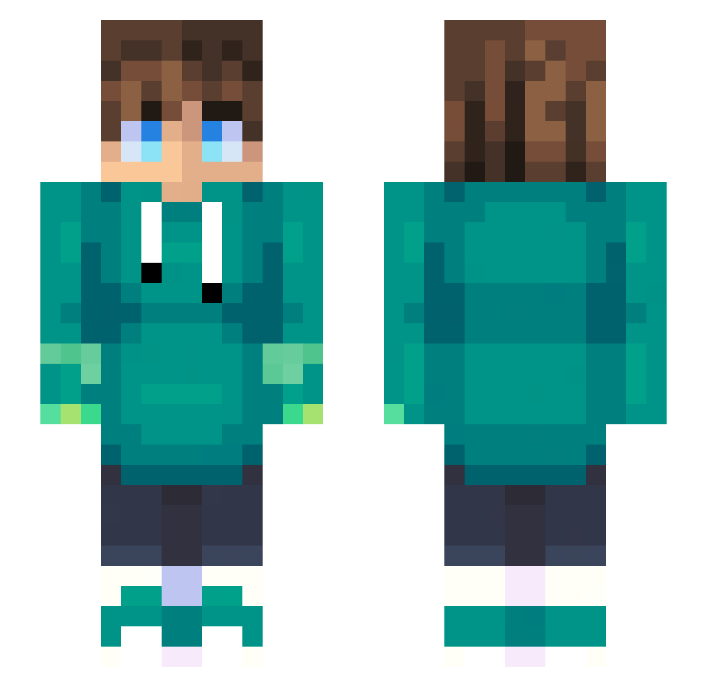 RioSlays_ Minecraft skin, front and back view
