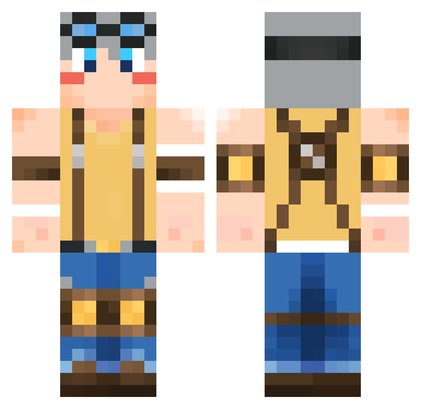 allis Minecraft skin, front and back view