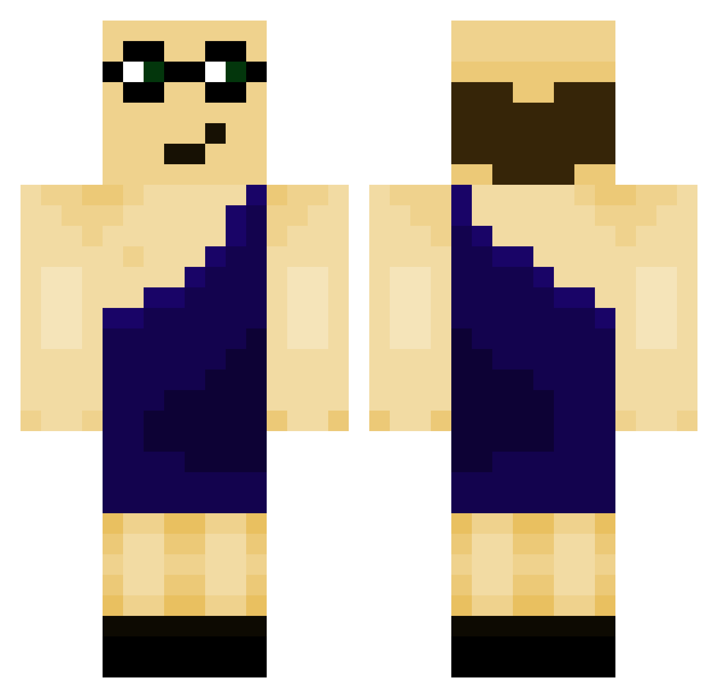 dannydevithoe Minecraft skin, front and back view