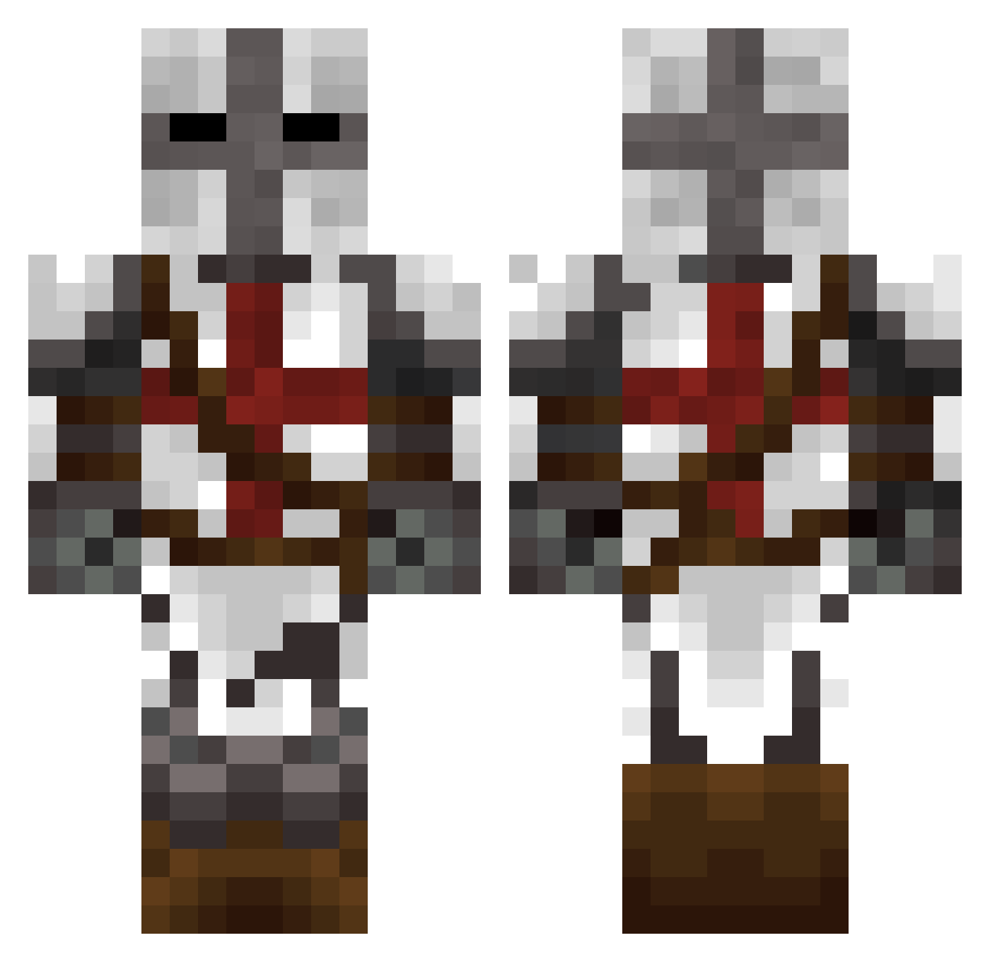 ShirosTeaHouse Minecraft skin, front and back view