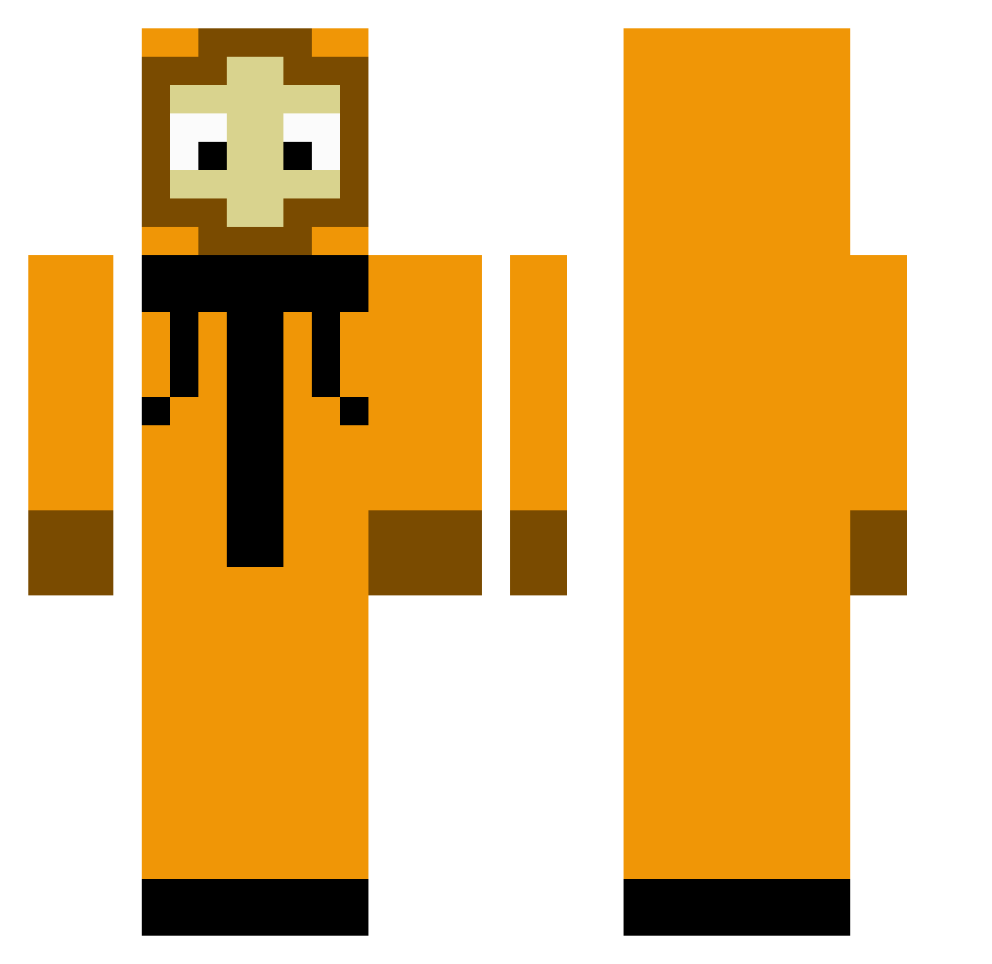 Vihulainenn Minecraft skin, front and back view