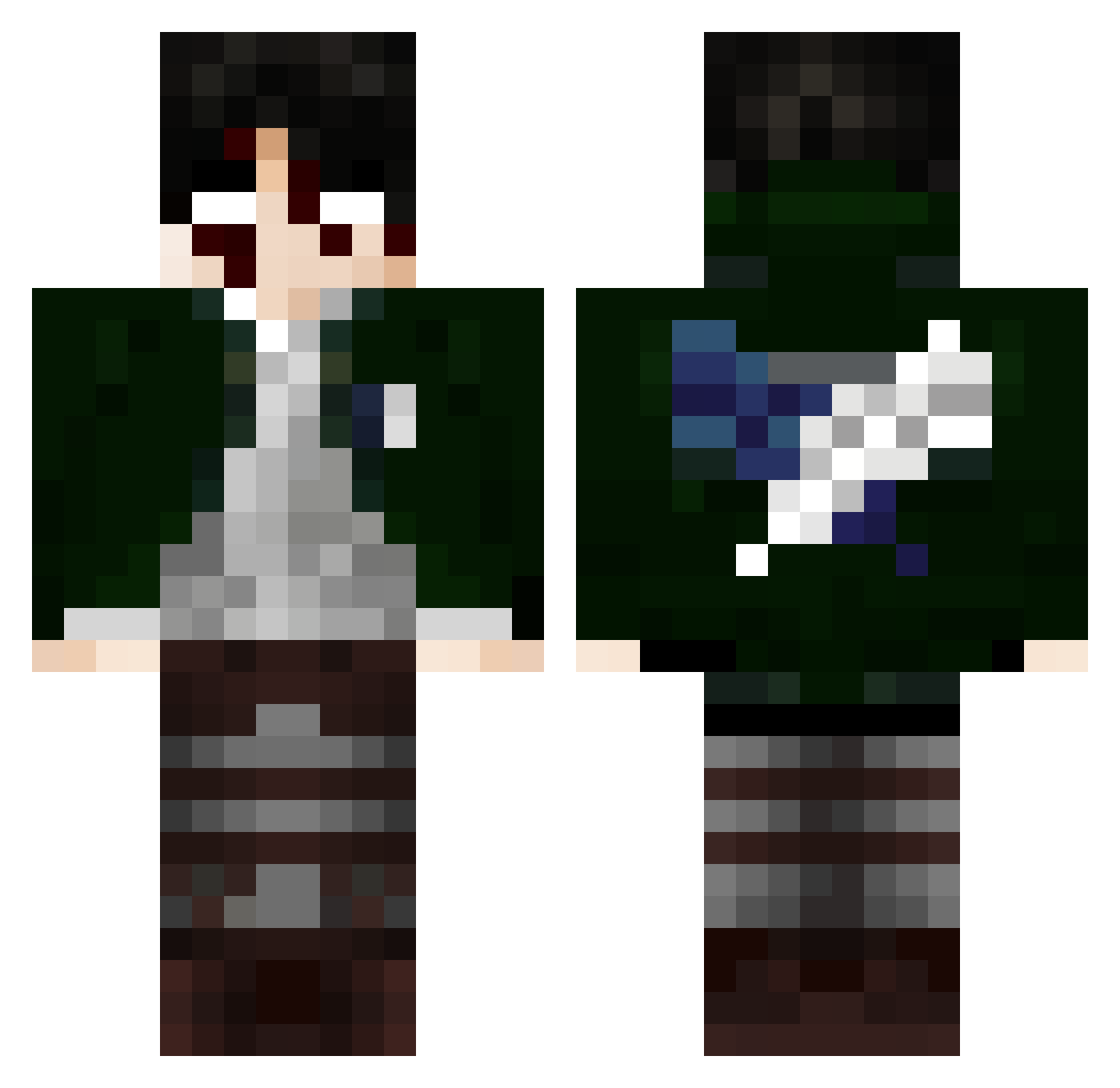 TheNoLife Minecraft skin, front and back view