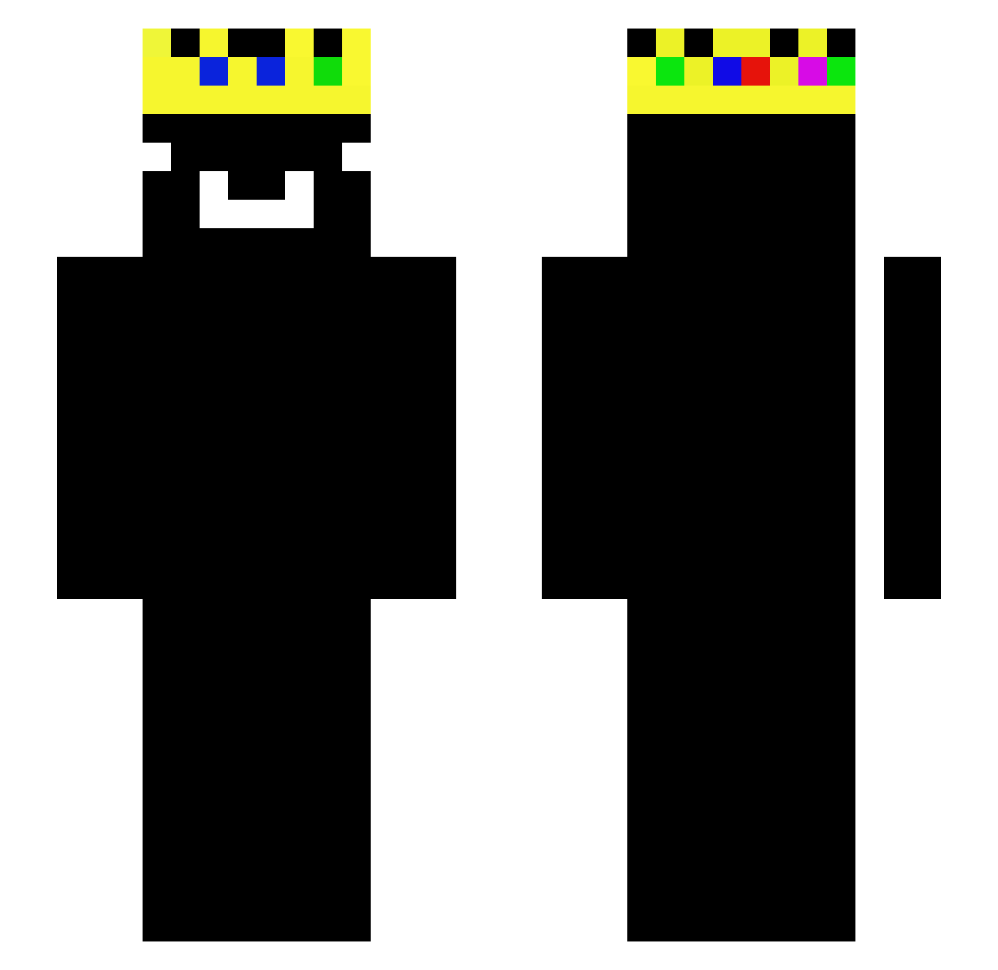 EymenqLY Minecraft skin, front and back view
