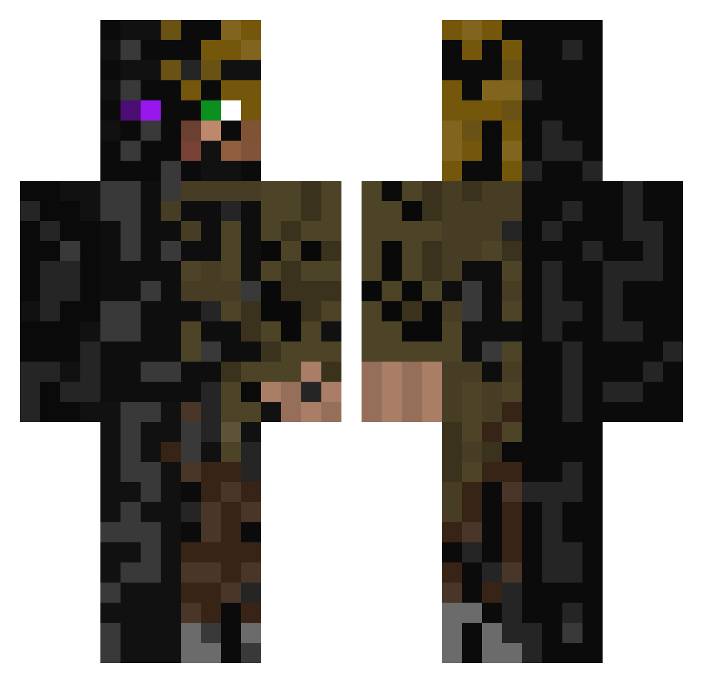 simon412 Minecraft skin, front and back view