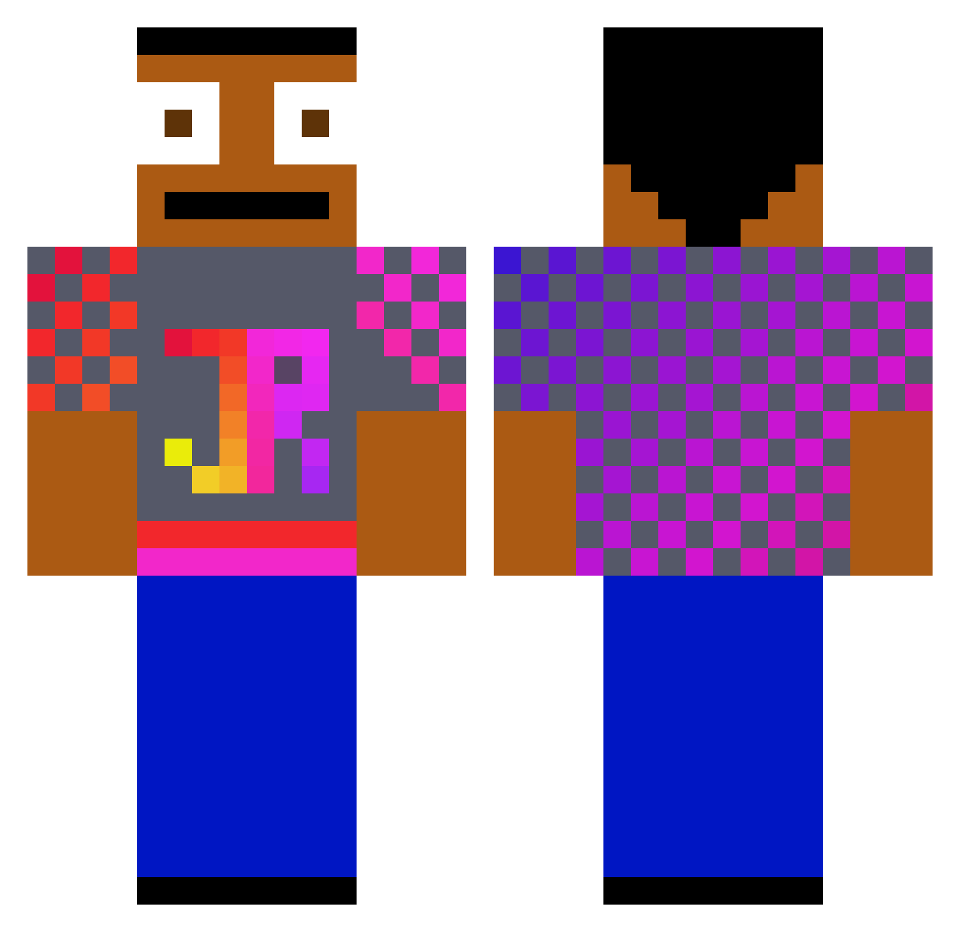 SternchenLena Minecraft skin, front and back view