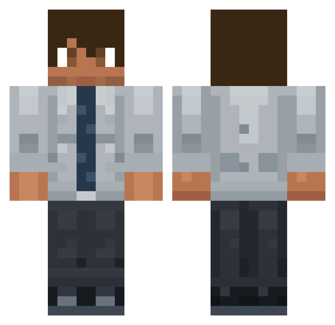 Str8blazzin Minecraft skin, front and back view