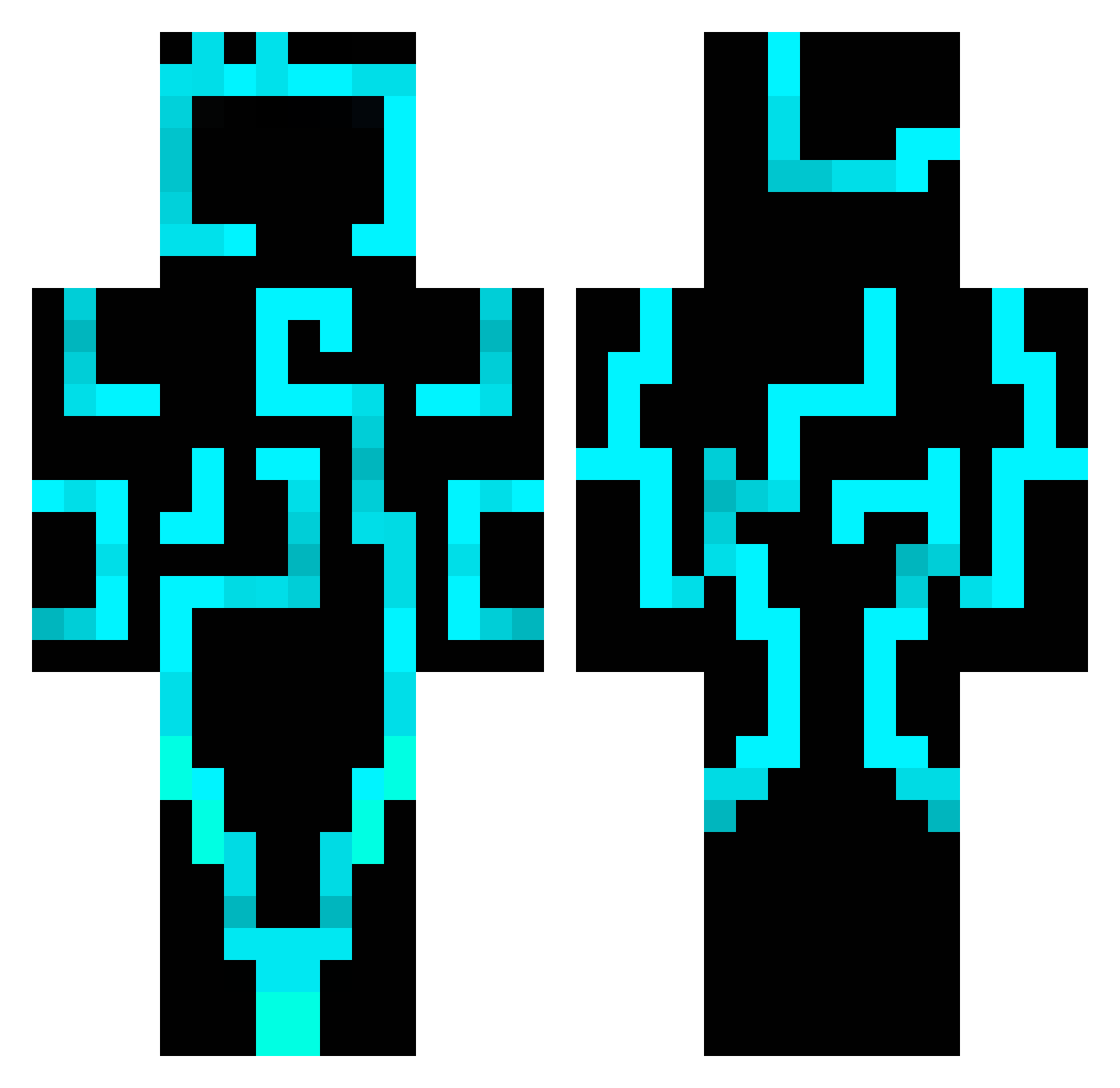 Dimon15 Minecraft skin, front and back view