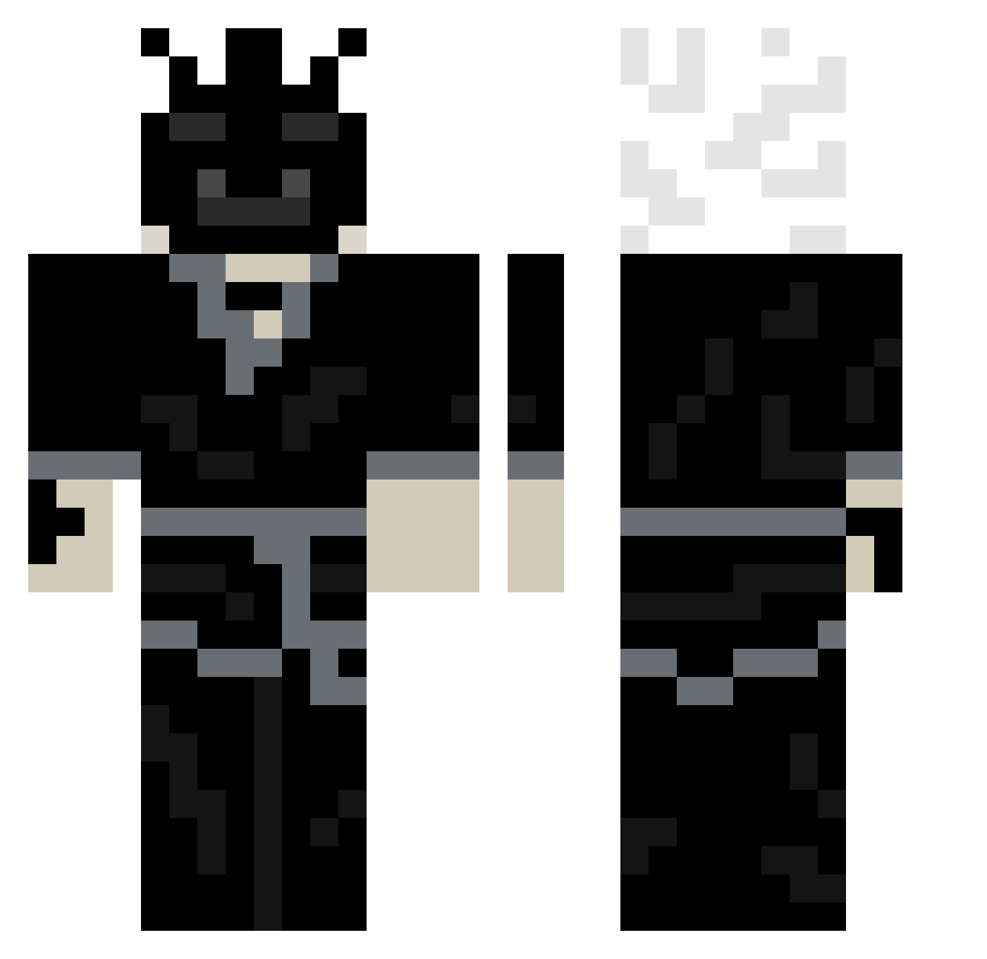 Tomfch68 Minecraft skin, front and back view