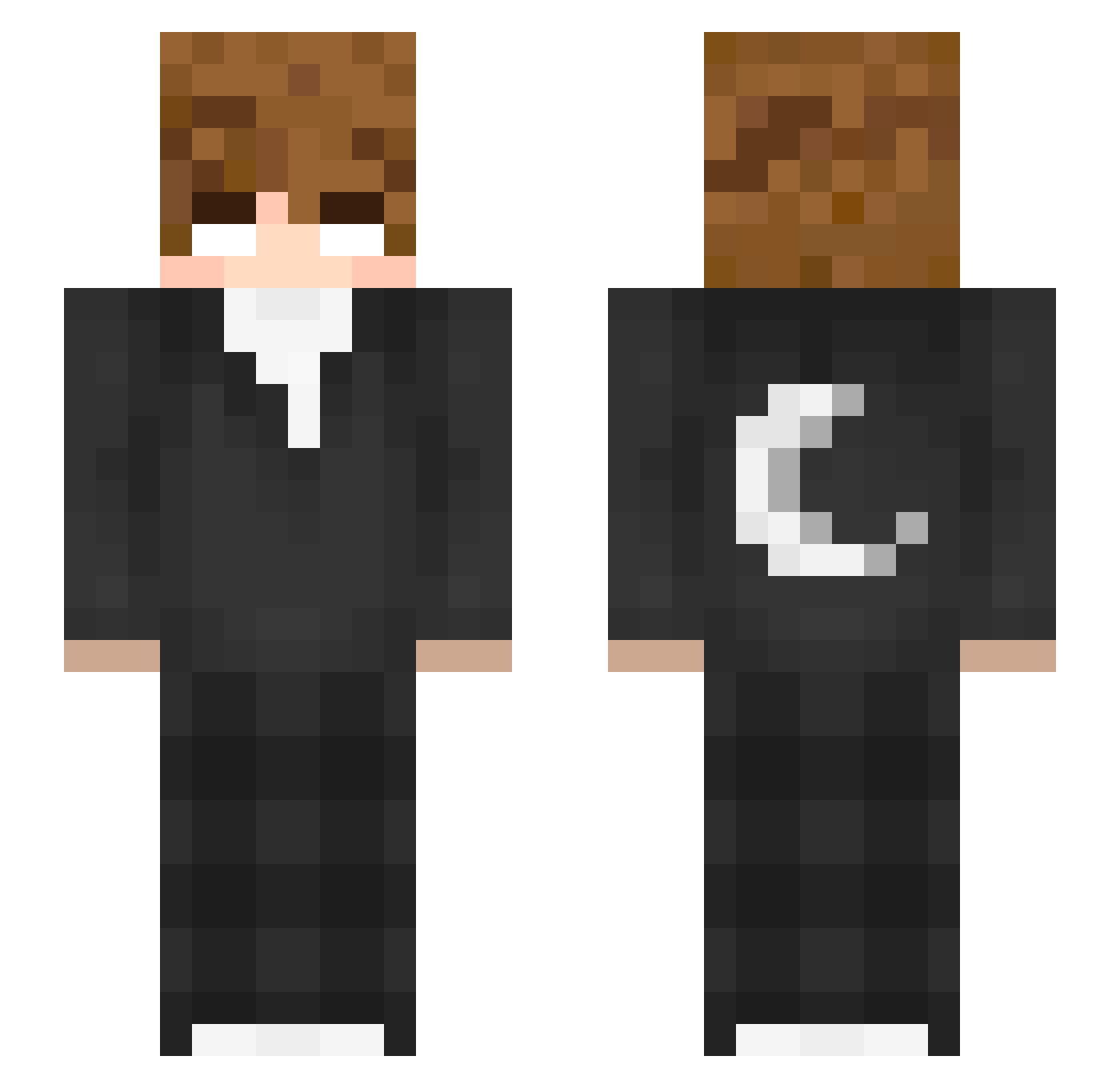 17es Minecraft skin, front and back view