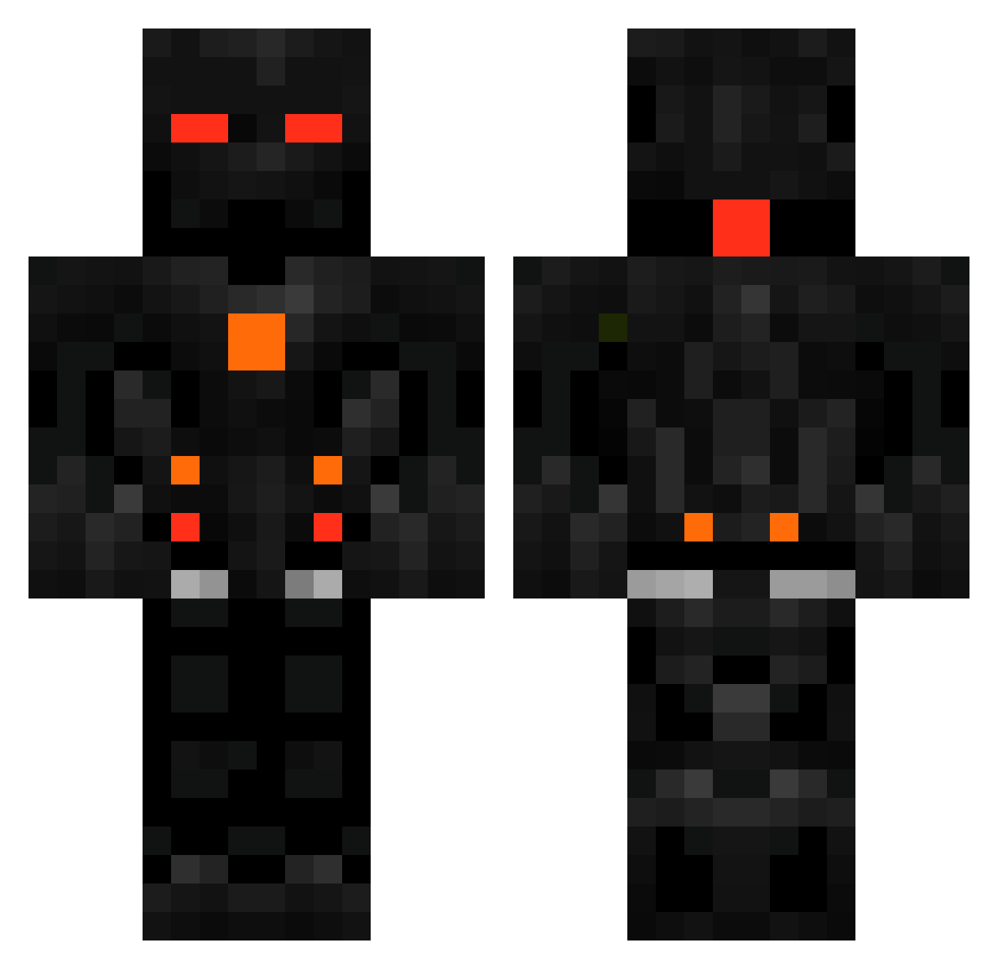 WillOCrisp Minecraft skin, front and back view
