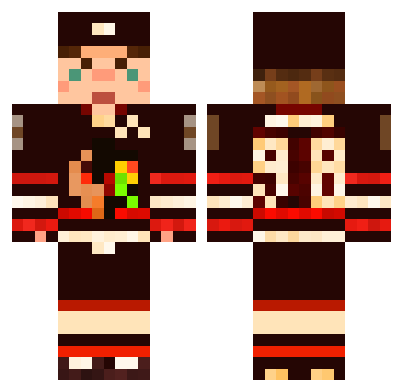 rivers2020 Minecraft skin, front and back view
