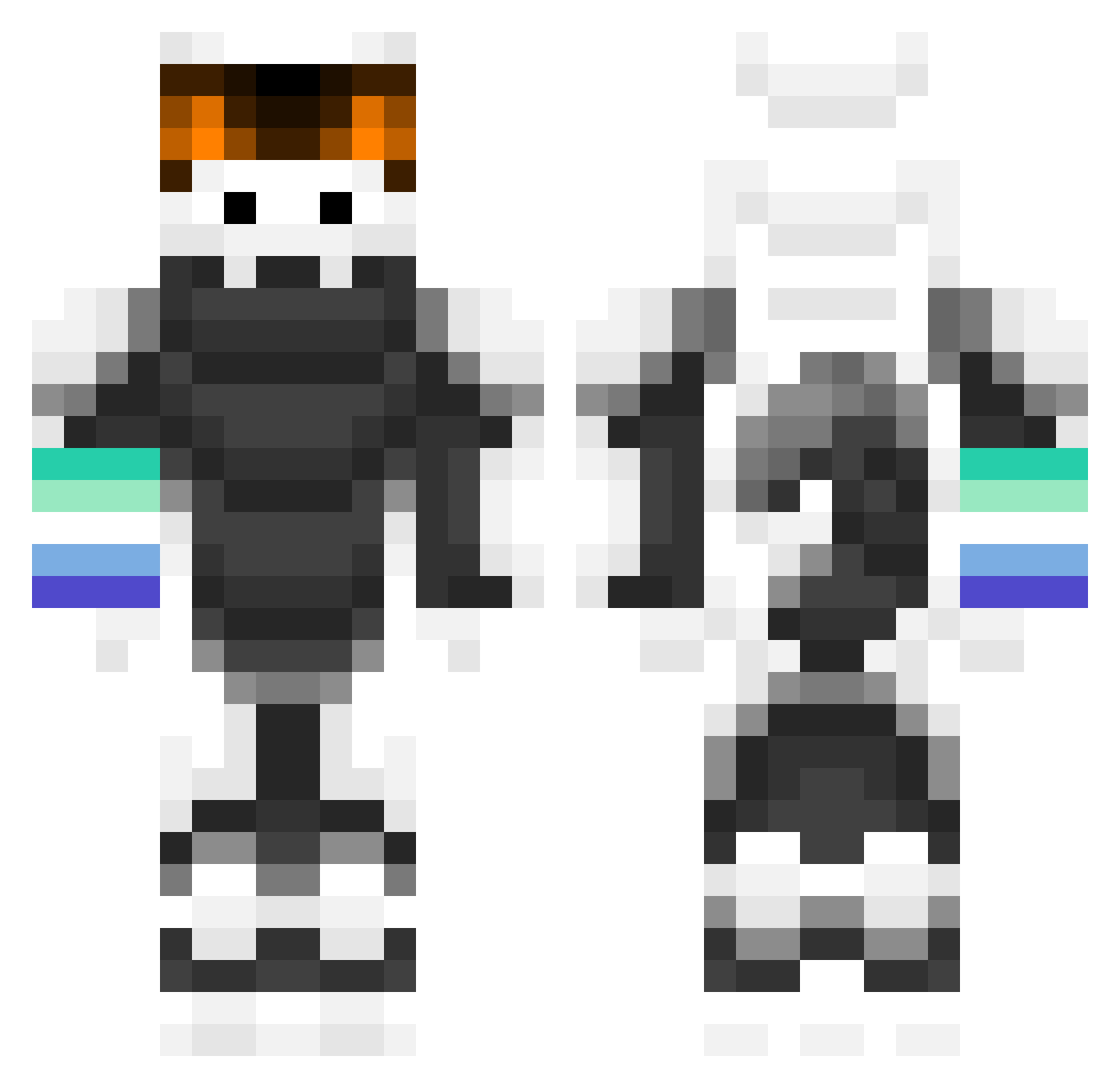 UncleDeadweight Minecraft skin, front and back view