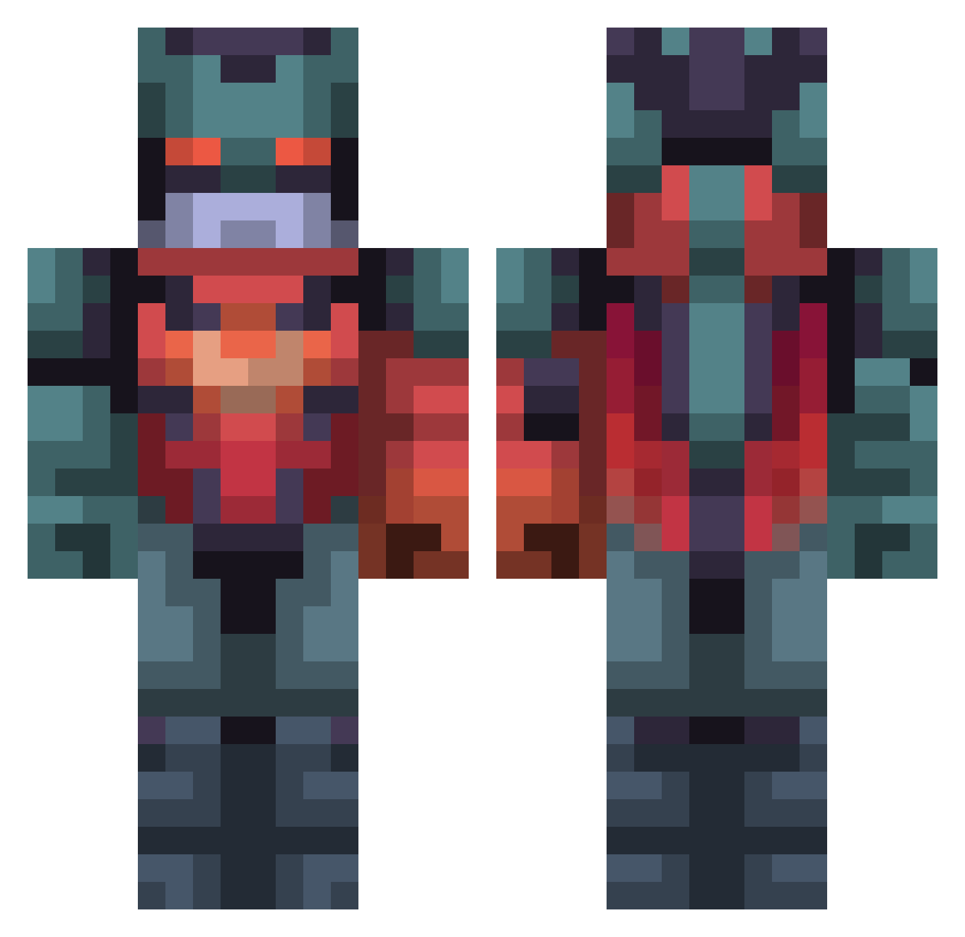 Fuhrer_Teemo Minecraft skin, front and back view
