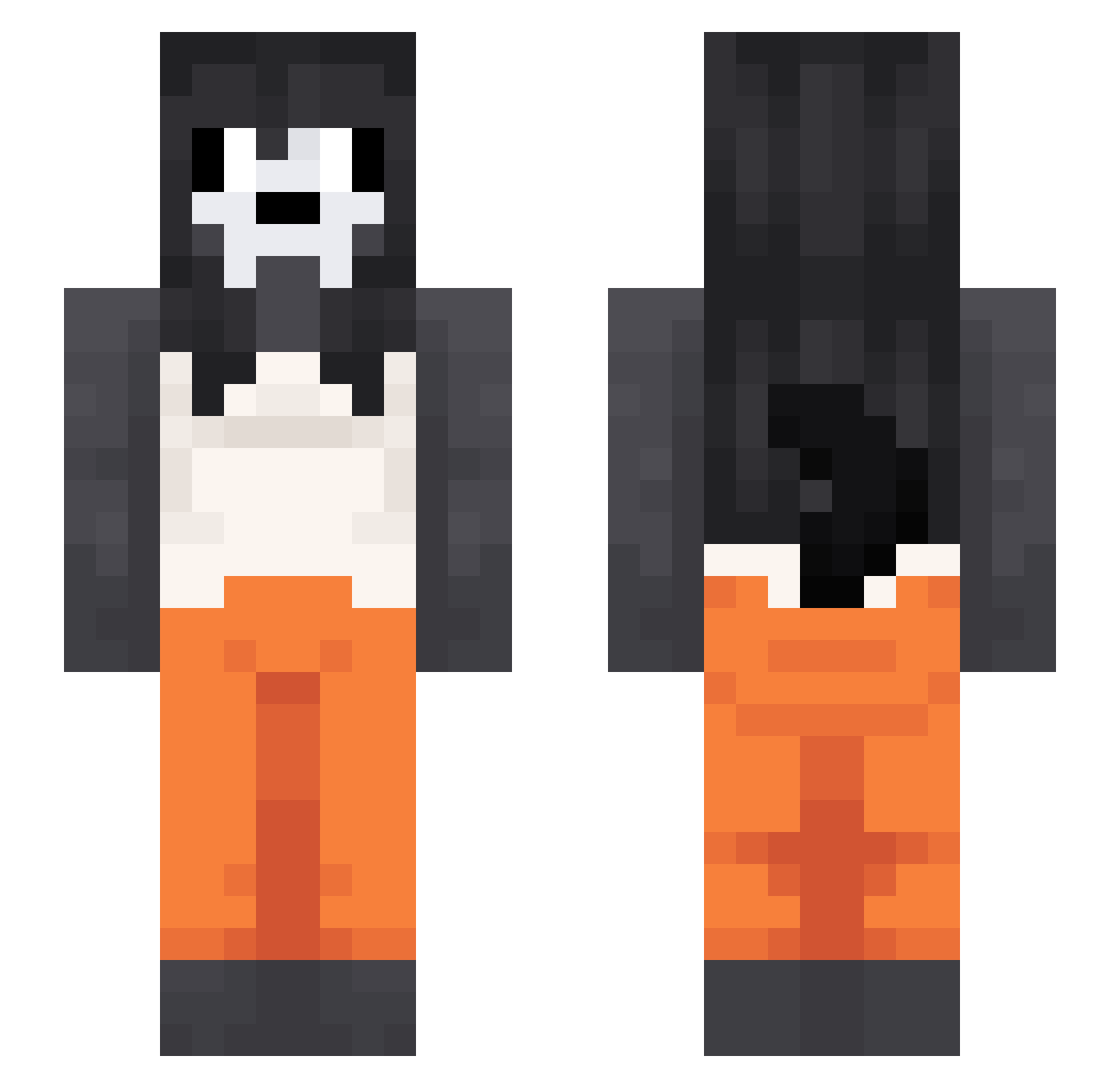 TaxEvader23 Minecraft skin, front and back view