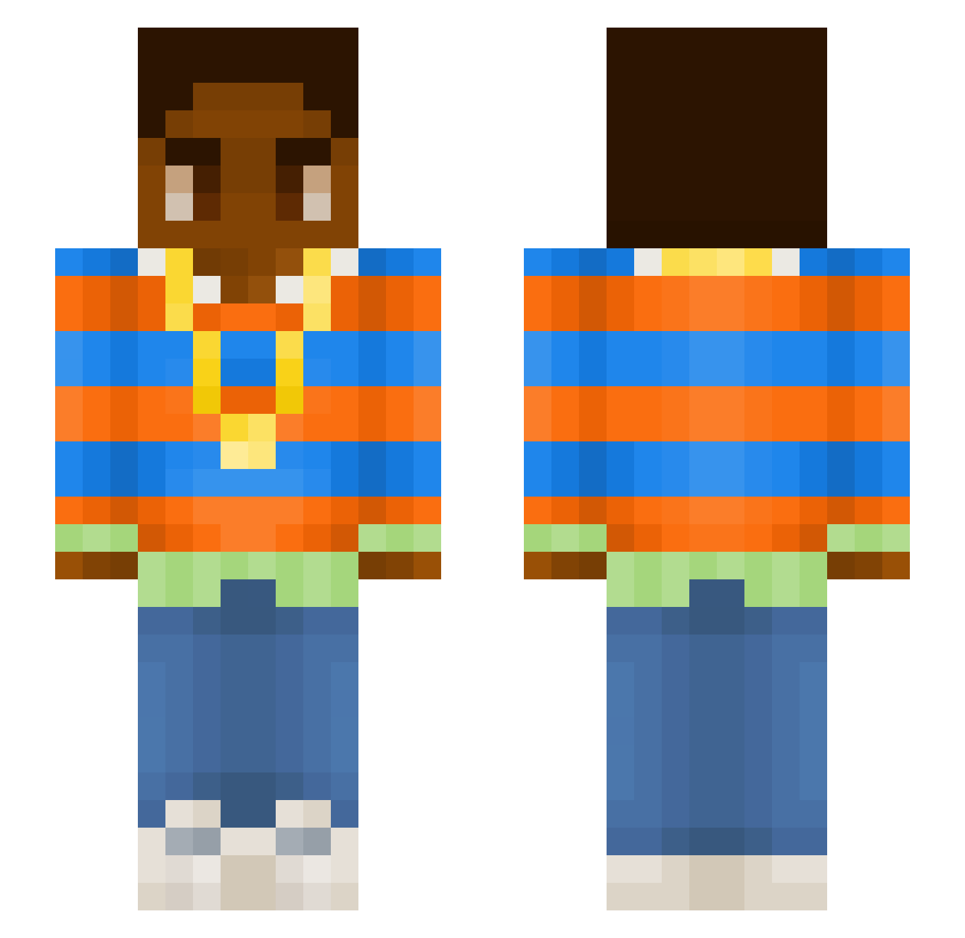 Poppy405 Minecraft skin, front and back view