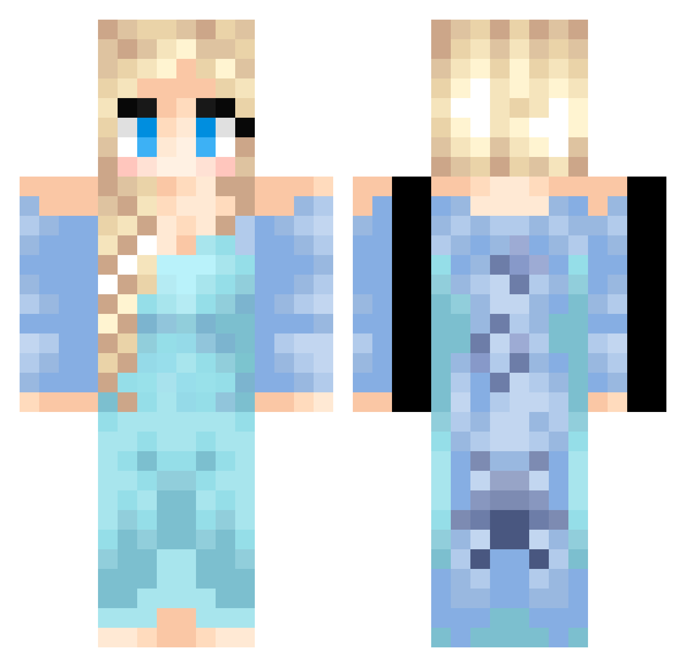 nexxofounder Minecraft skin, front and back view
