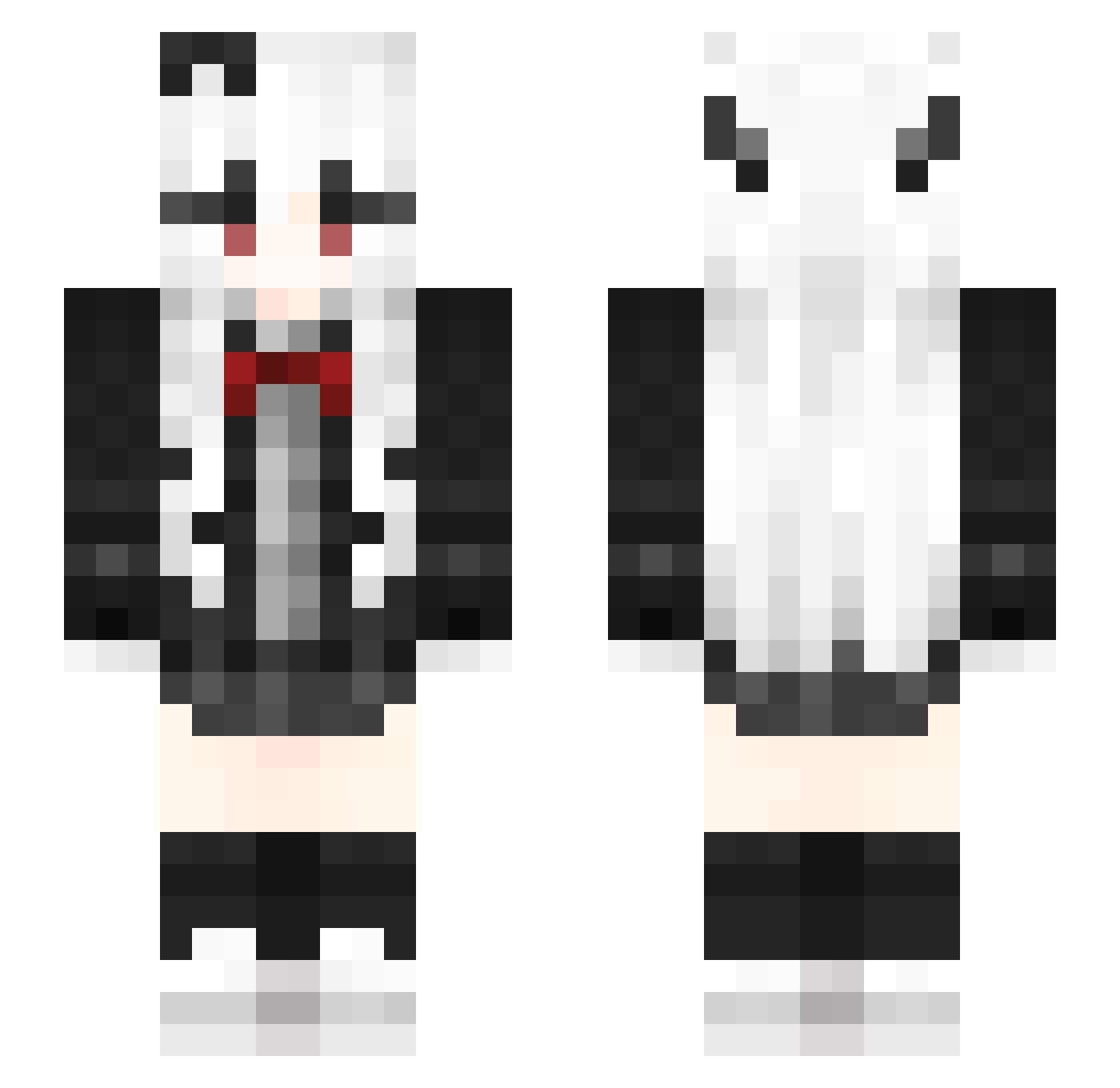 Vwampies Minecraft skin, front and back view
