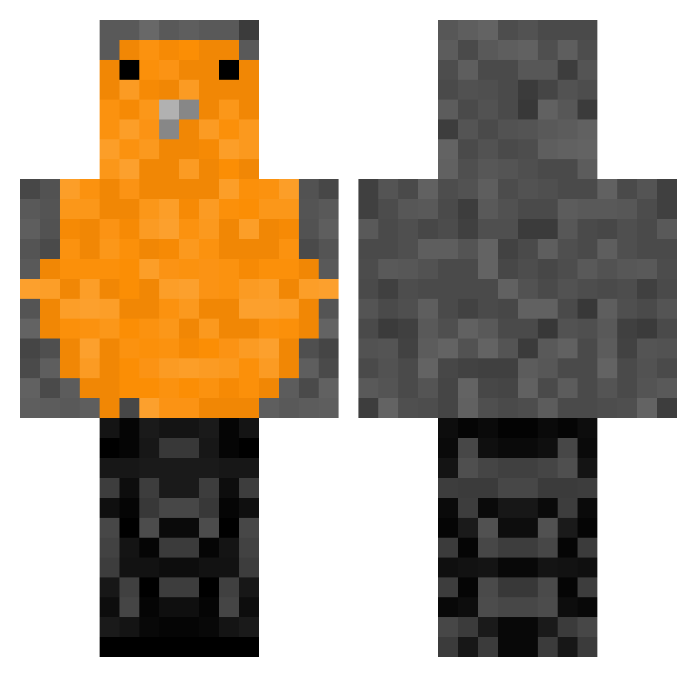 RBobin7570 Minecraft skin, front and back view