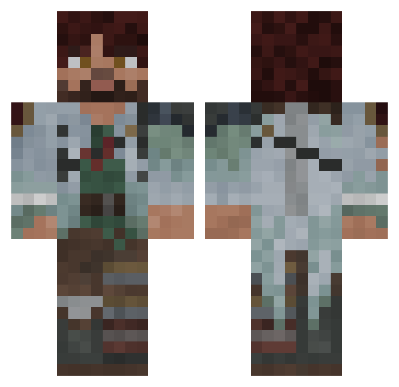 Prophecy_XXI Minecraft skin, front and back view