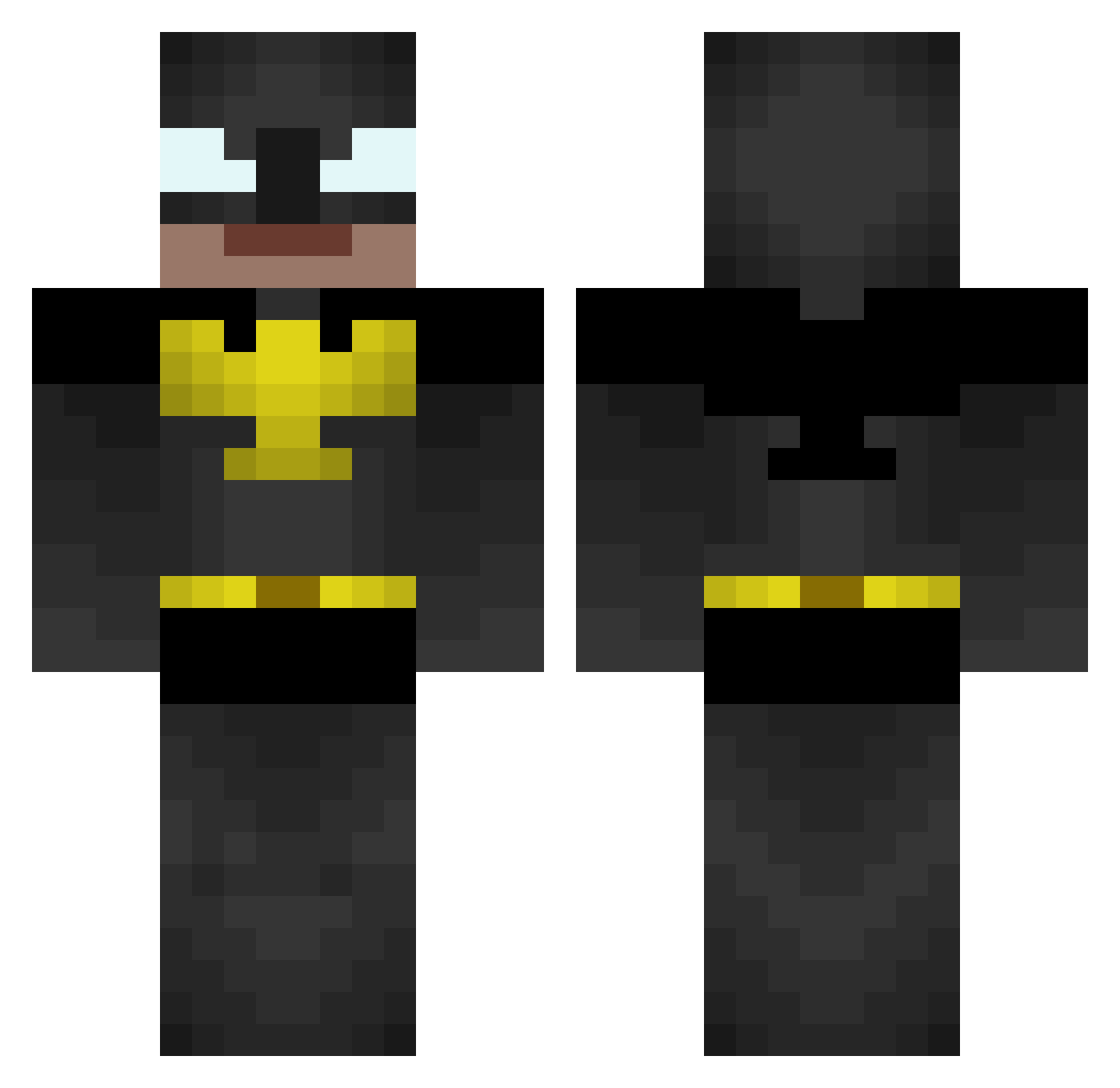 ikmopasP Minecraft skin, front and back view