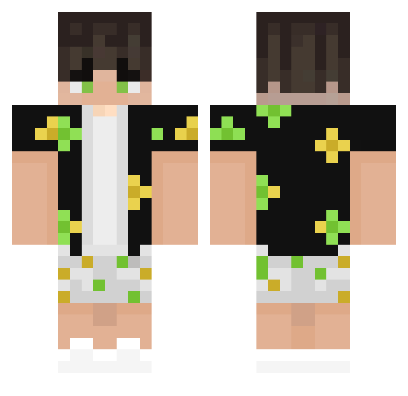 Notc14 Minecraft skin, front and back view